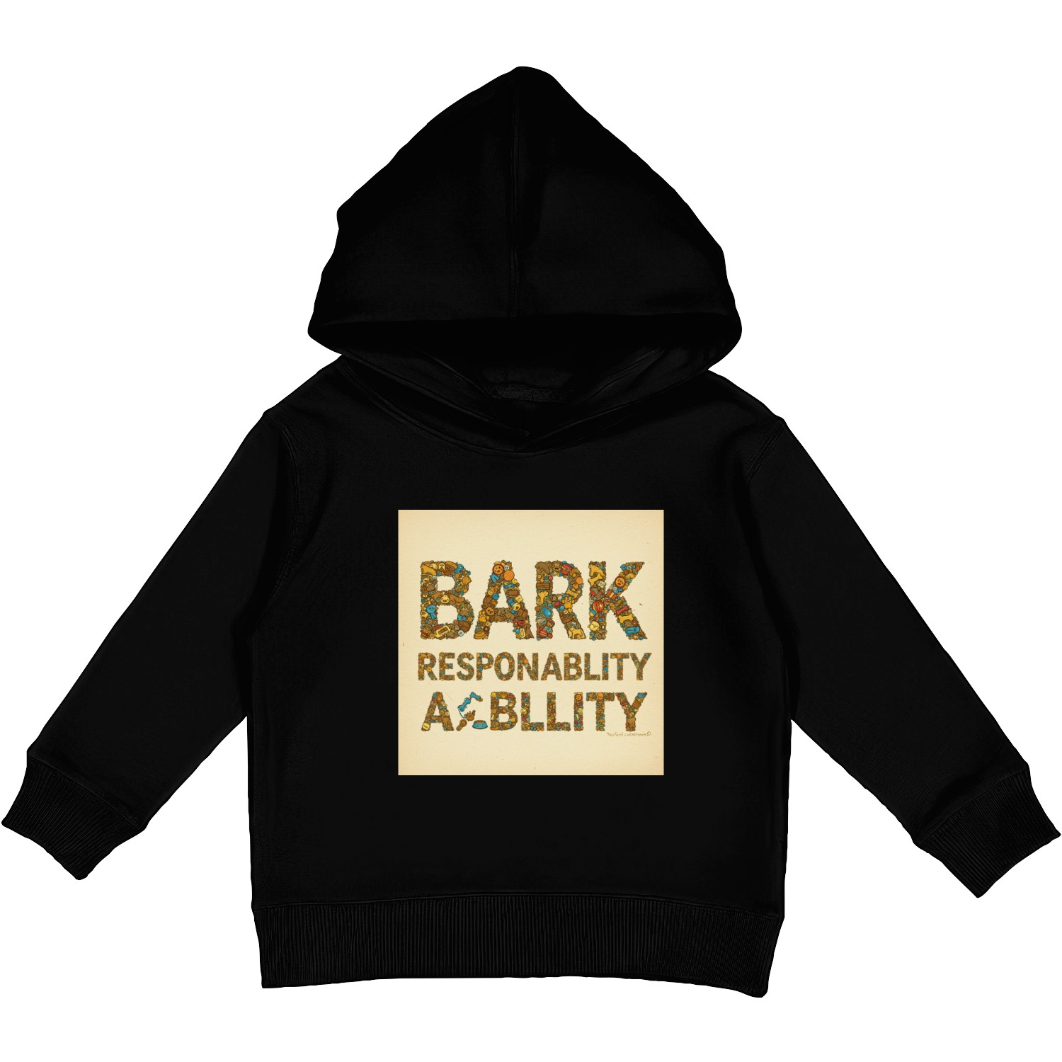 Bold Responsibility Bark Kids Pullover Hoodies