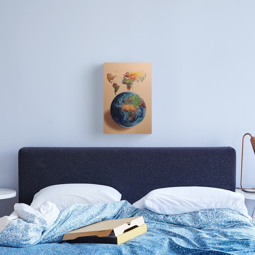 The Flat Earth Map Canvas Print