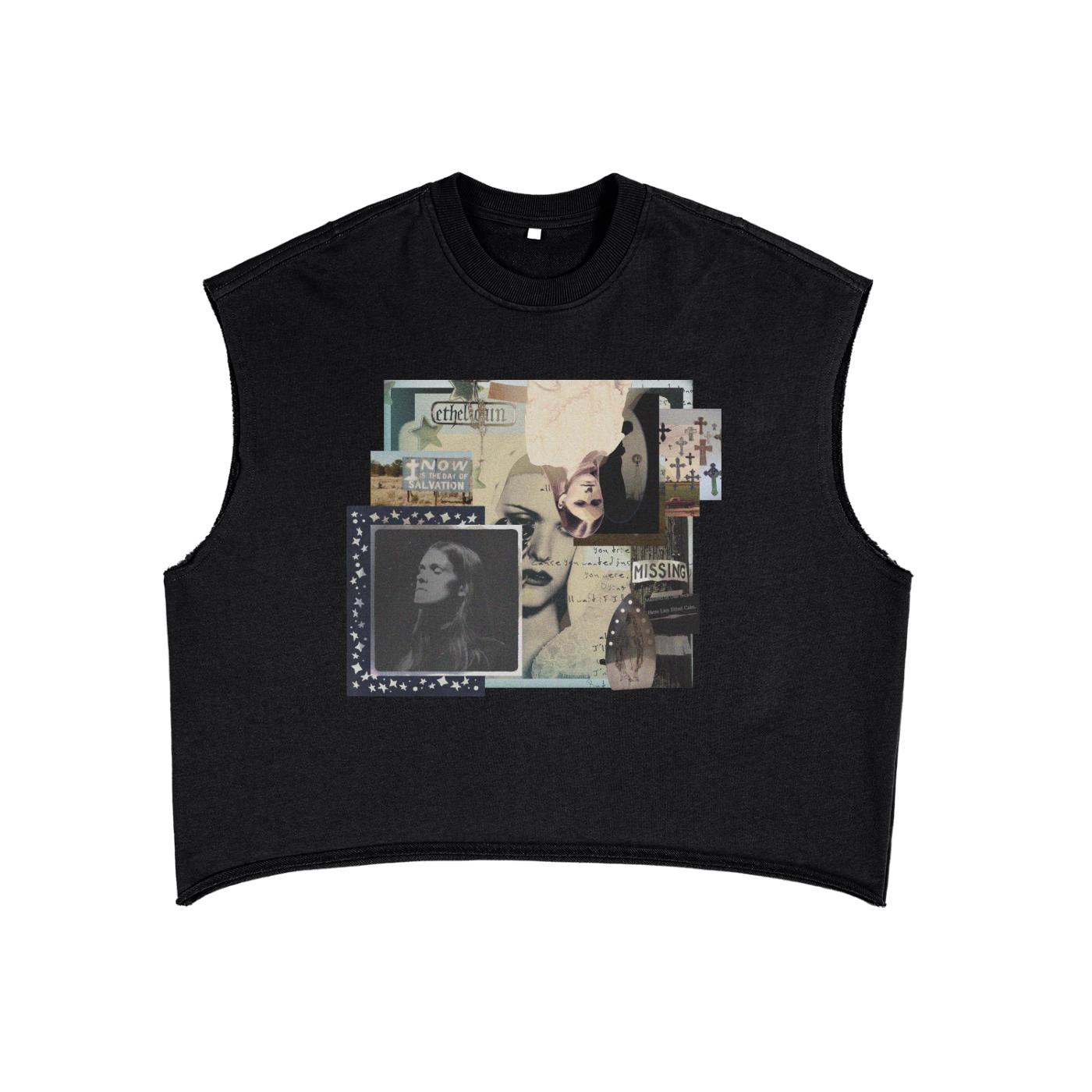 Ethel Cain Crop Top Tour Shirt | Gothic Sleeveless Tee | Washed Gray or Black | Vintage Alt Music Tank | Soft Cotton Blend | Unisex Fit