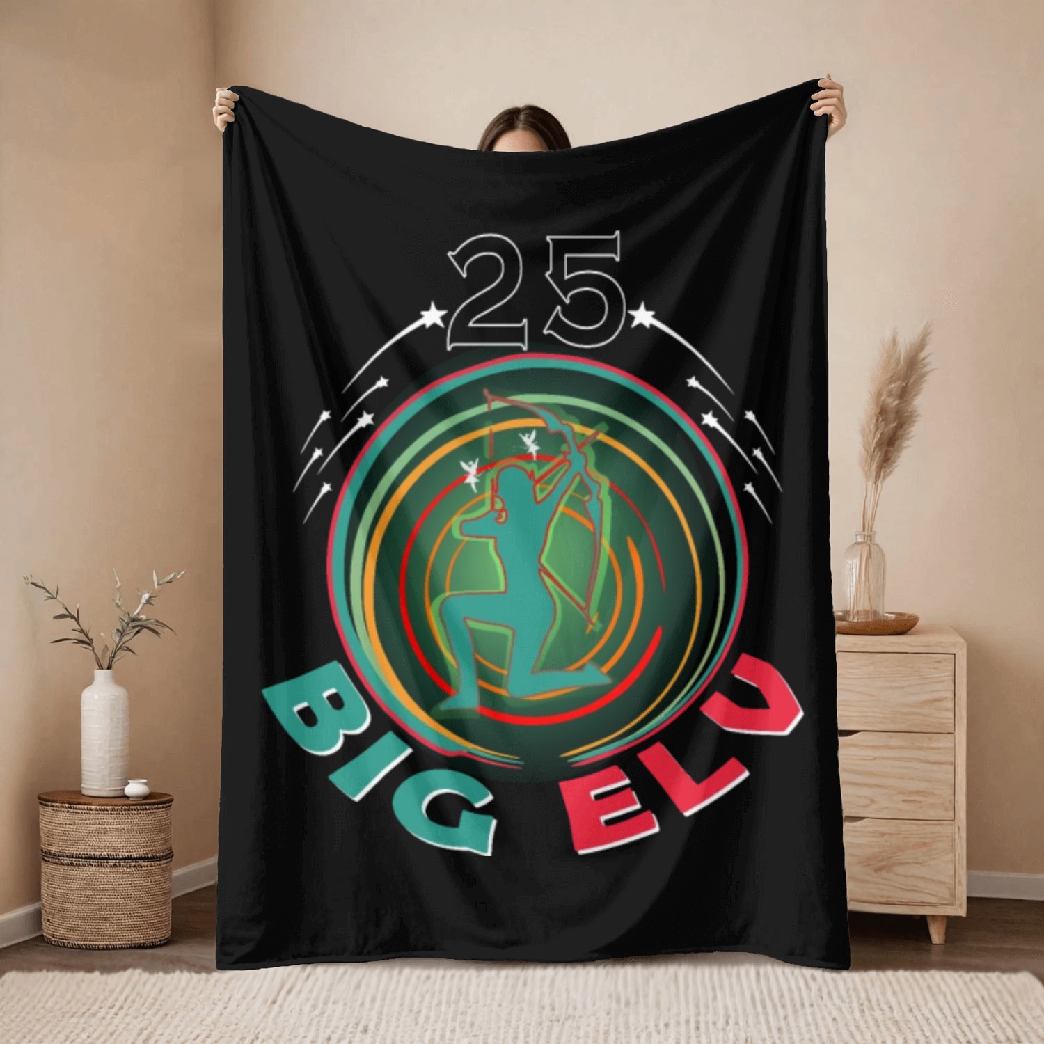 25 years elves birthday fantasy Throw Blankets