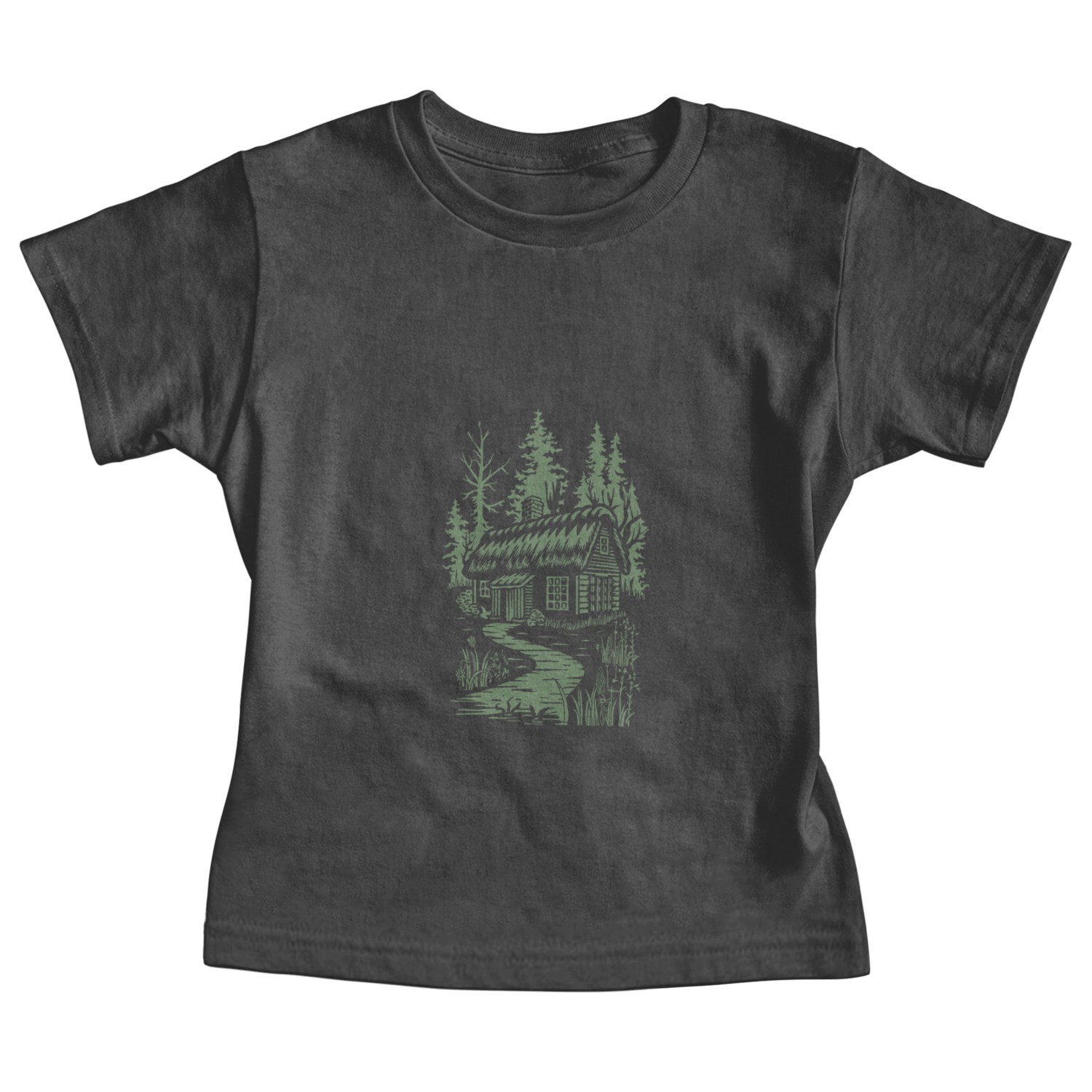 Dark Cottagecore Forest Cabin Fantasy Baby Tees
