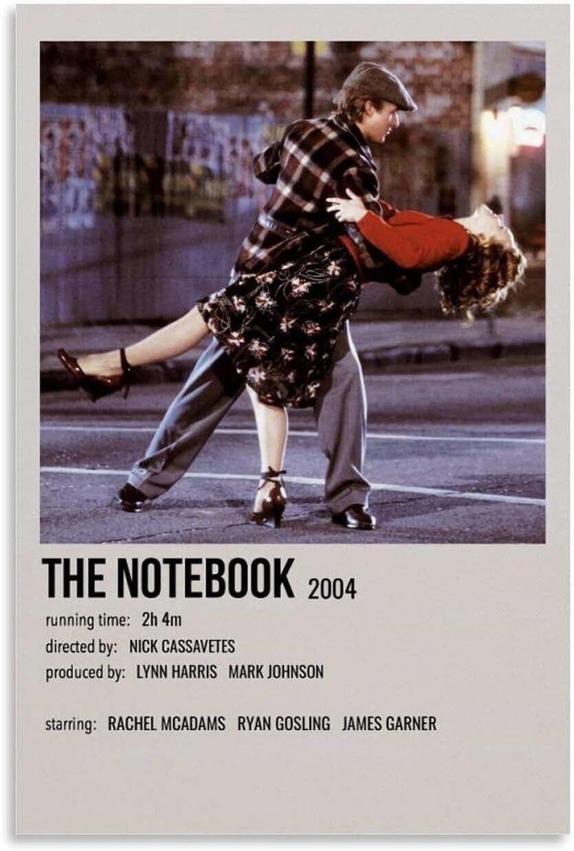 The Notebook Movie Poster Canvas for Room Aesthetic Poster Decorative