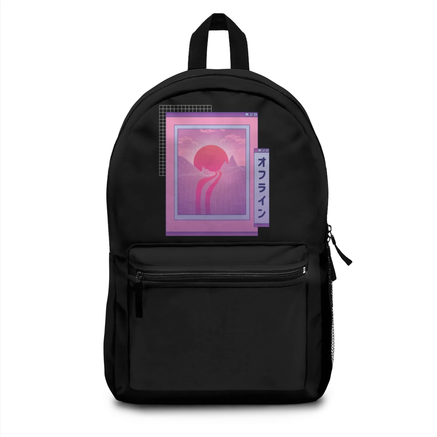 Japanese Vaporwave Landscape 70s 80s Mountain Aest Backpacks