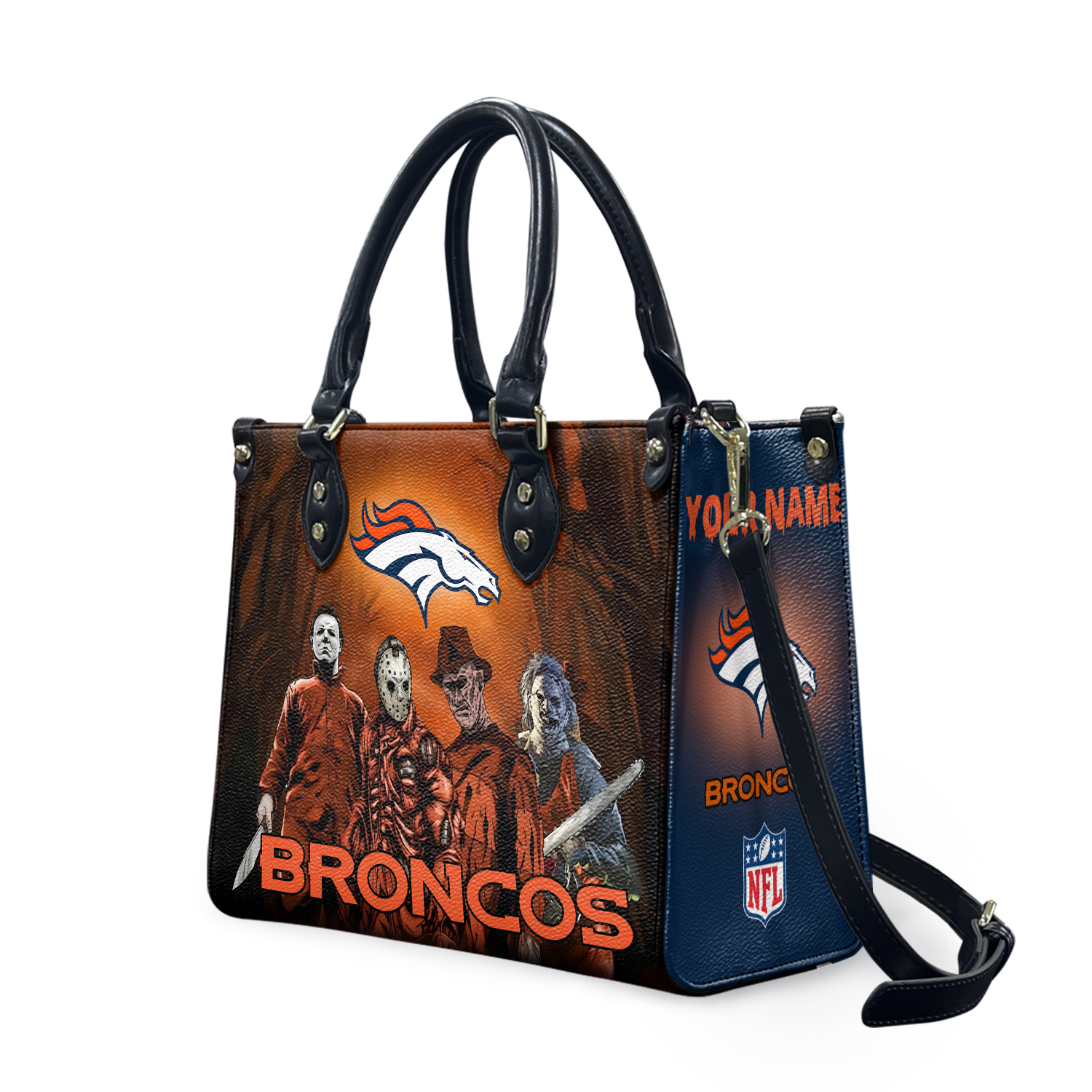 Personalized Denver Football Team Broncoss Leather Handbag Gift