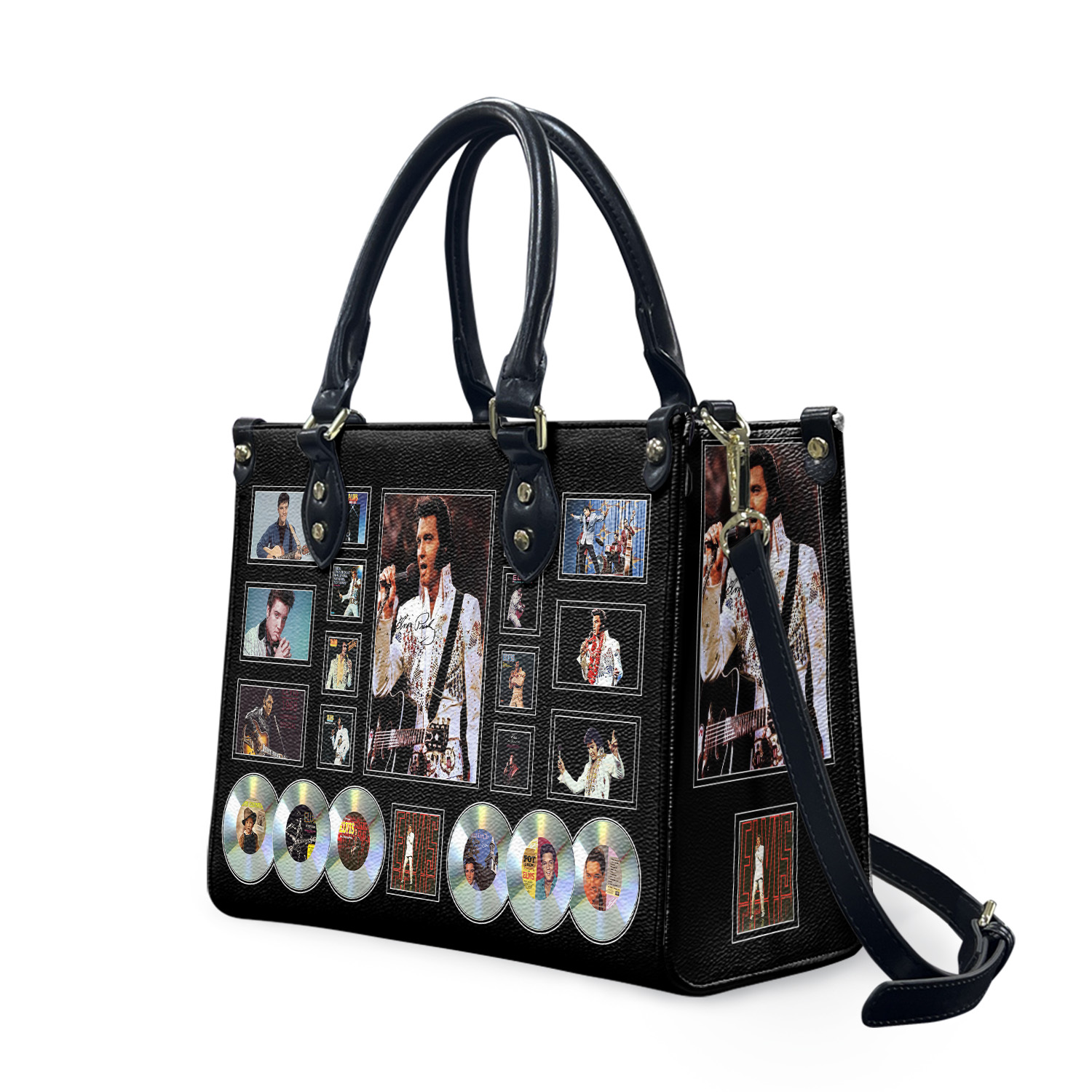 Elvis Presley Leather HandBag, Music Leather Handbag, gift for Fans