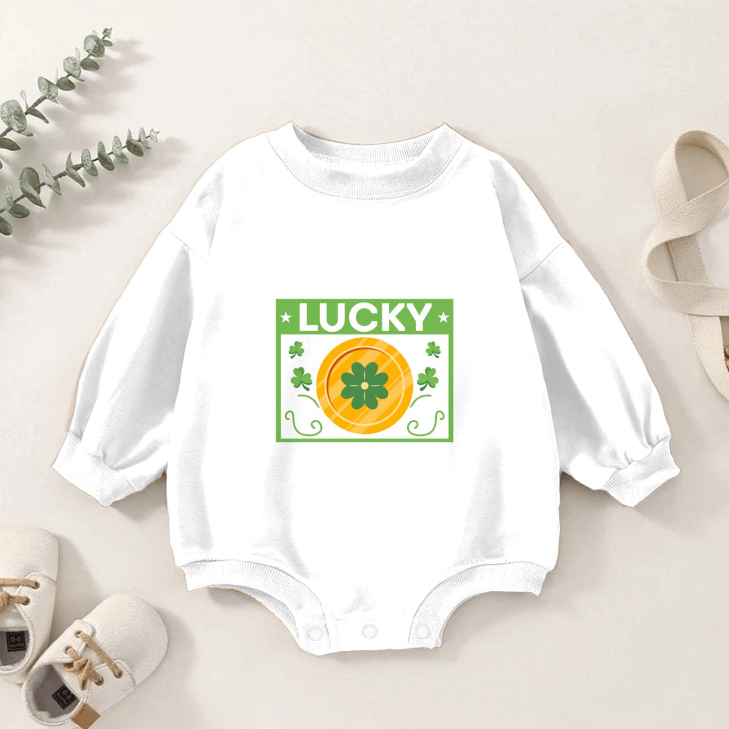 Shenanigan Shamrock St. Patricks Day Irish Pride Baby Romper Sweatshirts