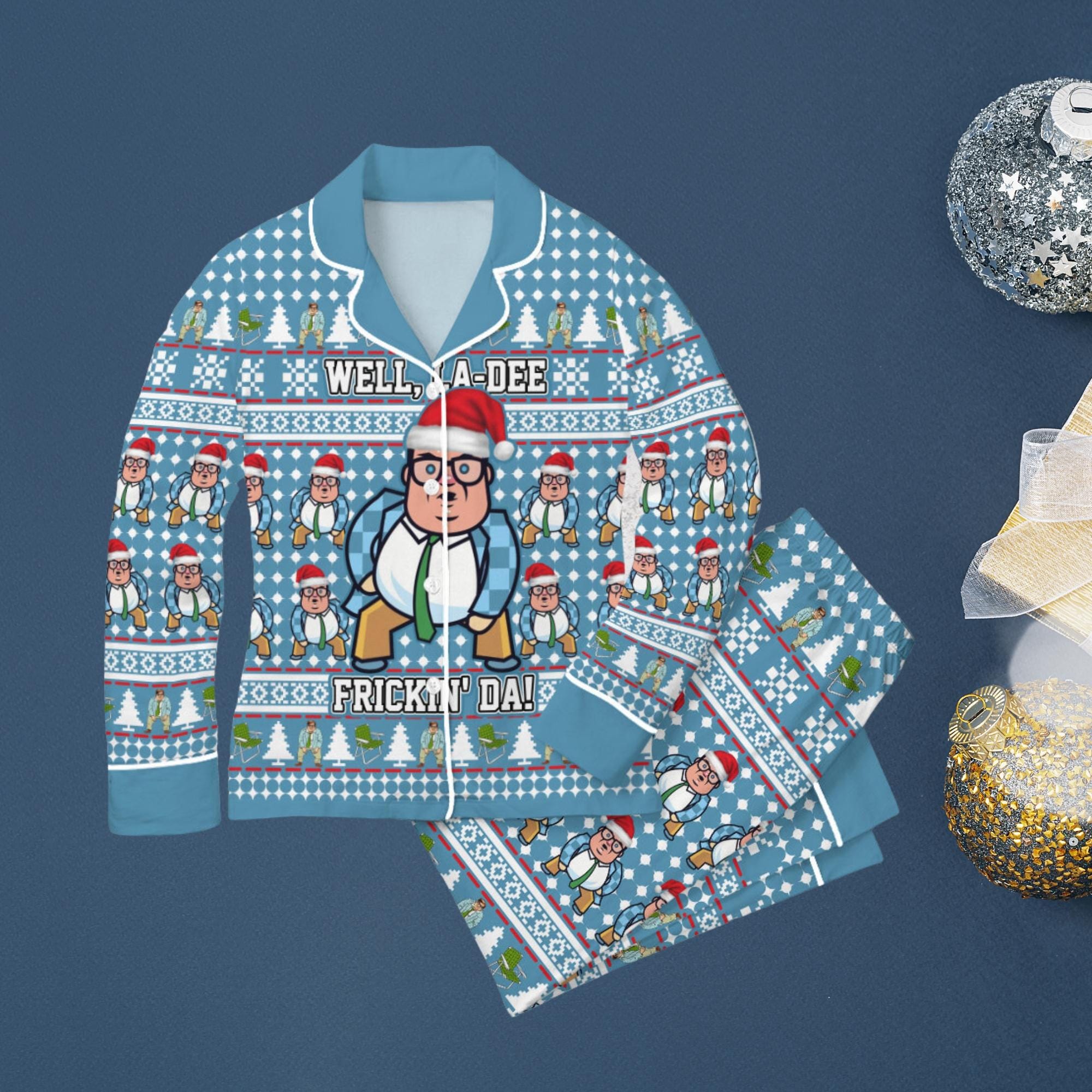 Saturday Night Live Pajamas Set, Funny Matt Foley Christmas Pajamas, Matt Christmas Comedy Holiday Pajamas, Matching Pajamas Set