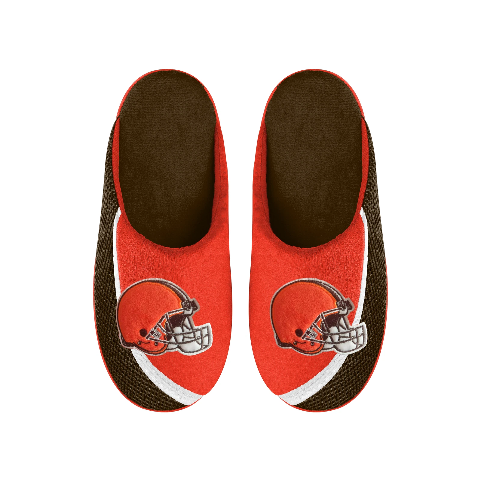 Cleveland Football Team Browns Big Logo Color Edge Slippers, Gift for Fan