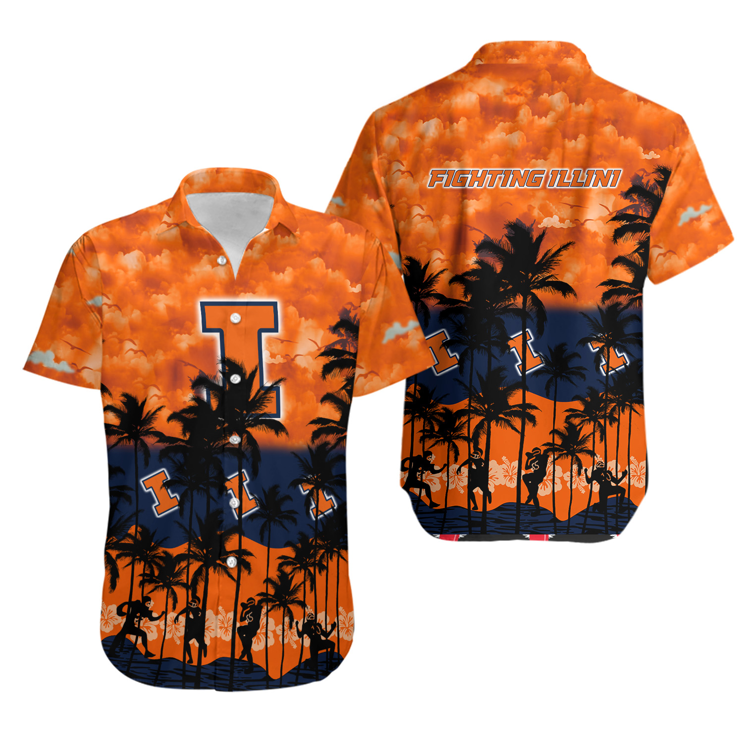 Illinois Illini Hawaiian Shirt, Casual Shirt For Men