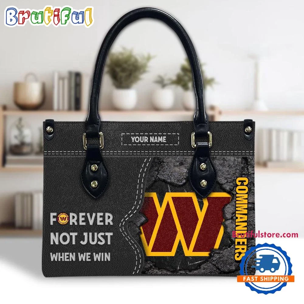 Washingtons Team Commanders Forever Leather Bag, Football Leather Bag