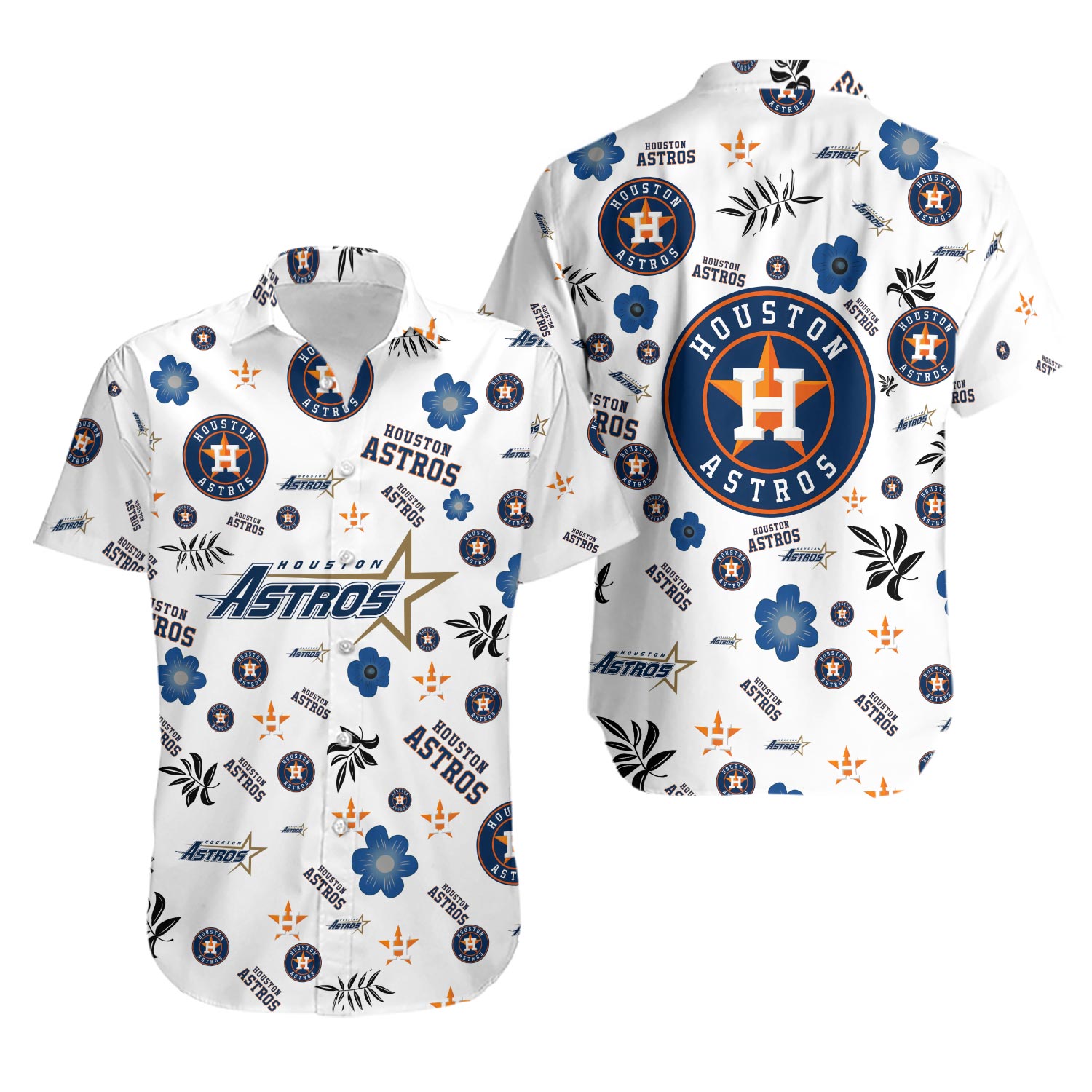 Houston Baseball Team Astross Hawaiian Button Down Shirt