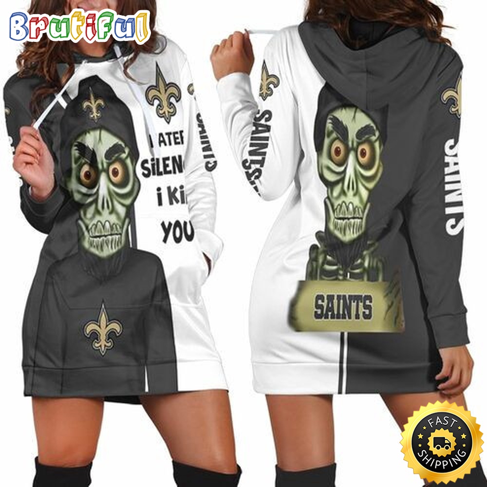 football New Orleans Saints Hoodie Dress Haters I Kill You Print 3D Hoodie Women For Fans