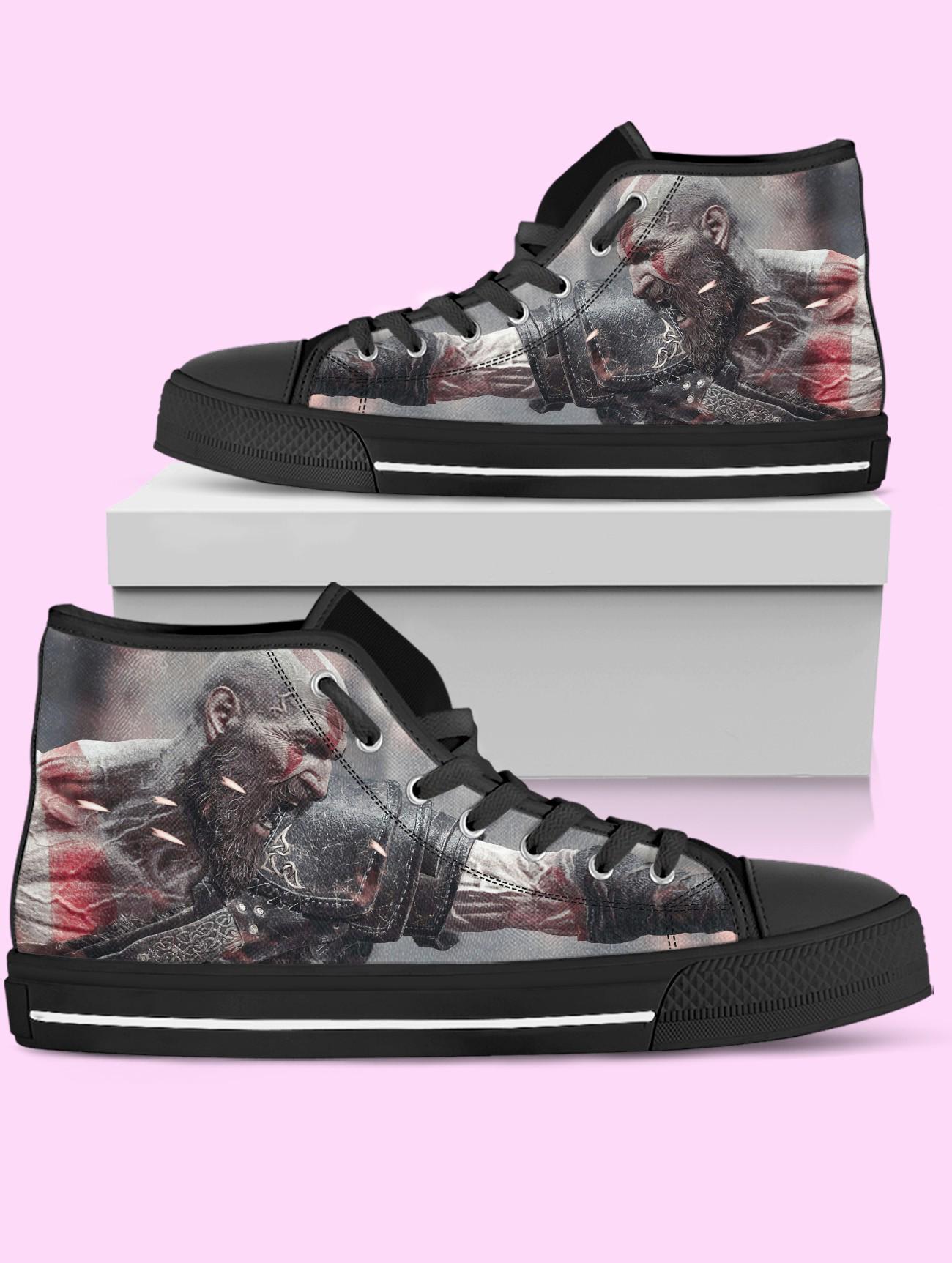 God of War High Top Shoes, Kratos Sneakers for Women, Men