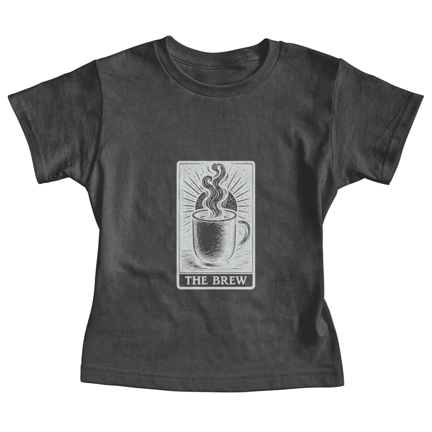 The Brew Tarot Card – Coffee Divination Art Baby Tees