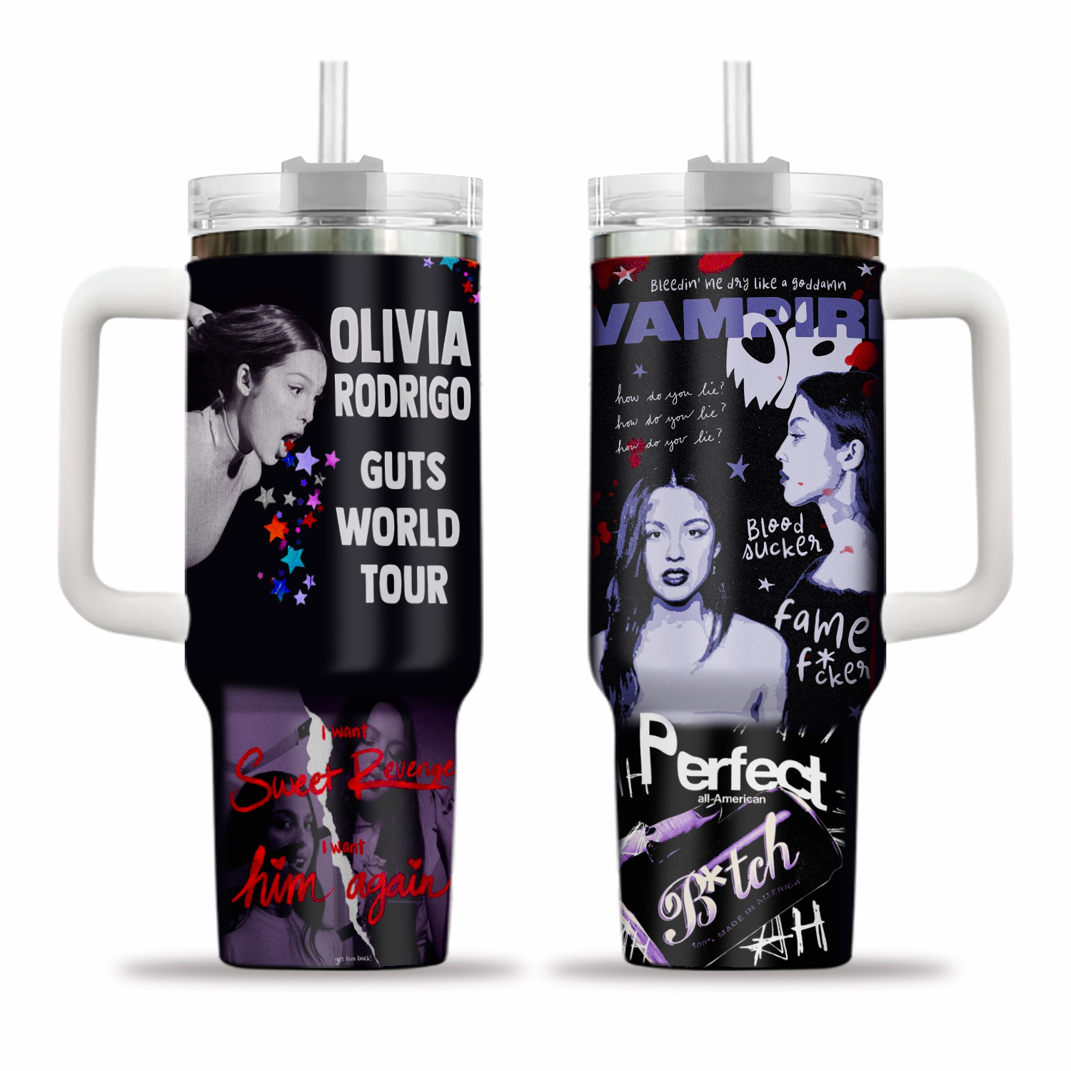 Olivia Rodrigo Tumbler 40oz, Olivia Rodrigo Tumbler Cup, Olivia Stainless Tumbler, Rodrigo Insulated Tumbler, Olivia Tumbler With Straw