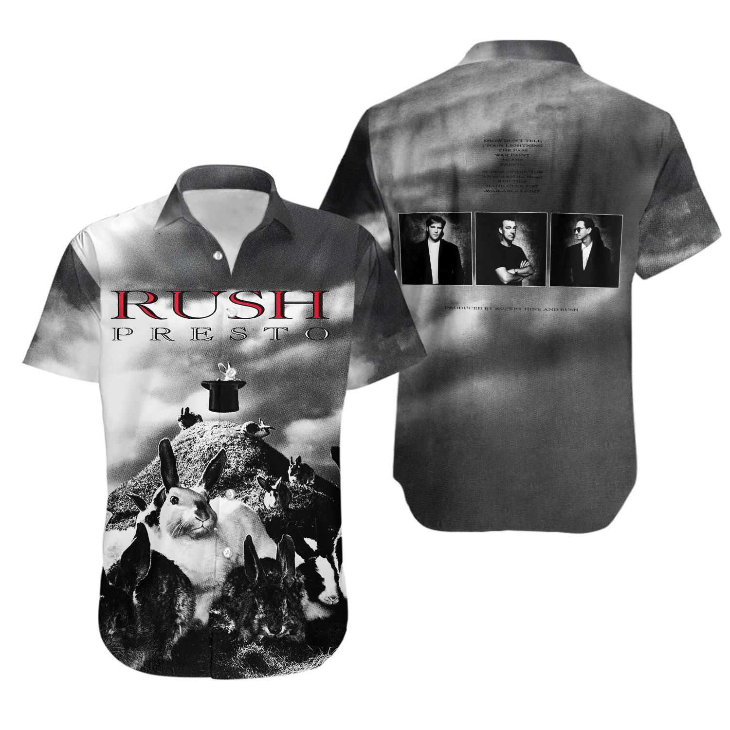 Rush Presto Rock Ban Hawaiian Shirt, Button Down, Music Lovers