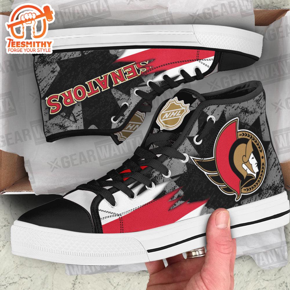 Ottawa Senators High Top Shoes, Canadian Maple Sneakers