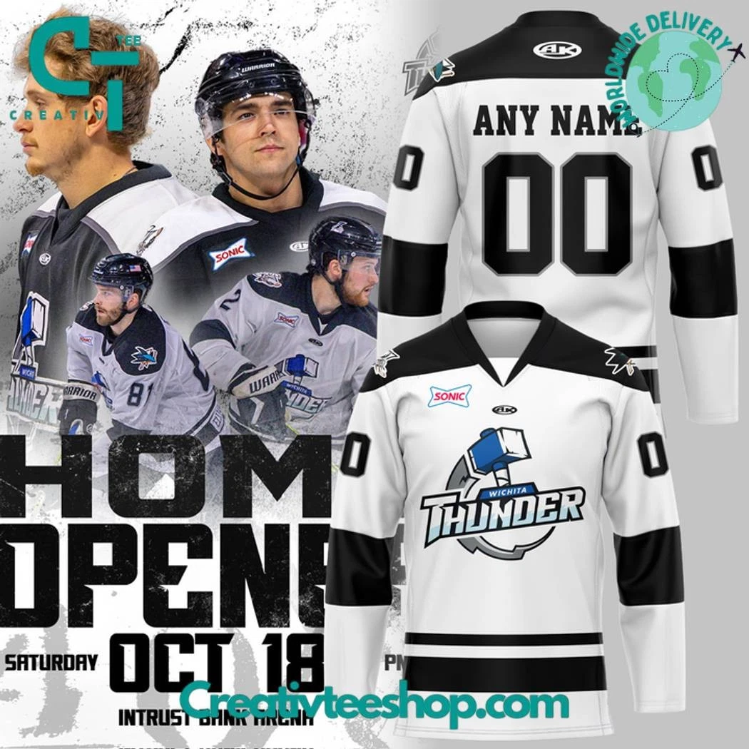 1Wichita Thunder Special New 2025 Personalized Hockey Jersey – White