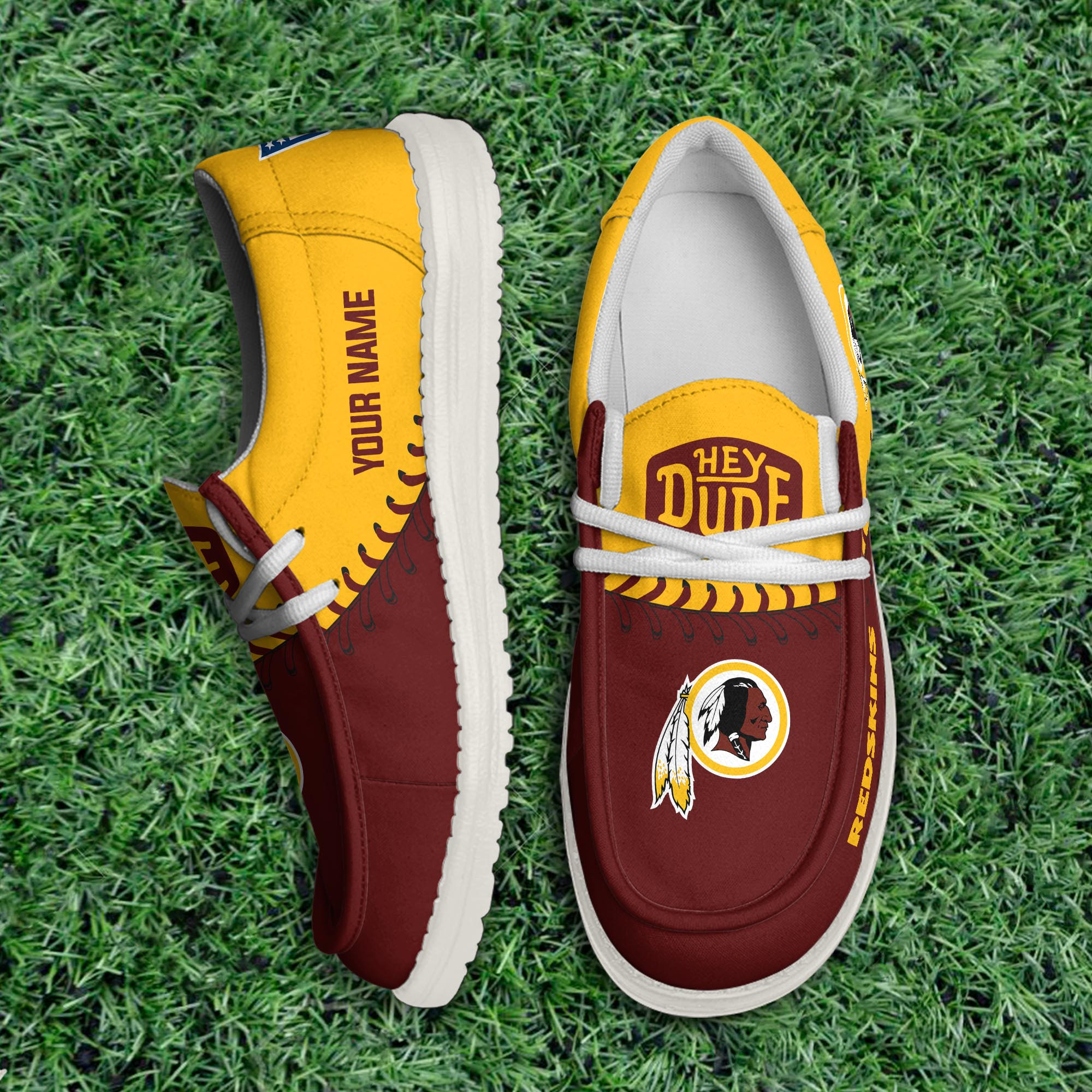 Washington Redskin Thickened Hey Dude Shoes
