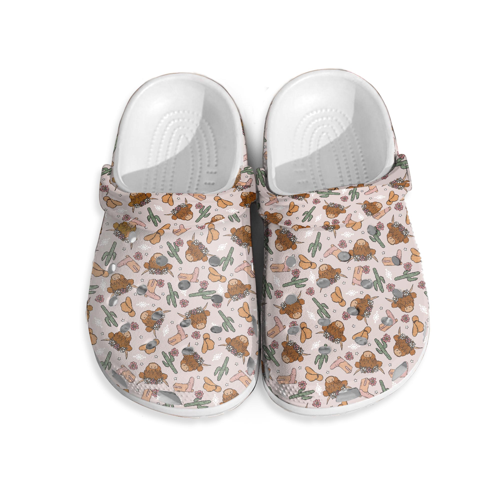 Women's cow clogs, Highland cow clogs, Western cow sandals, Scottish cow shoes, mules for women, gift for cow lovers