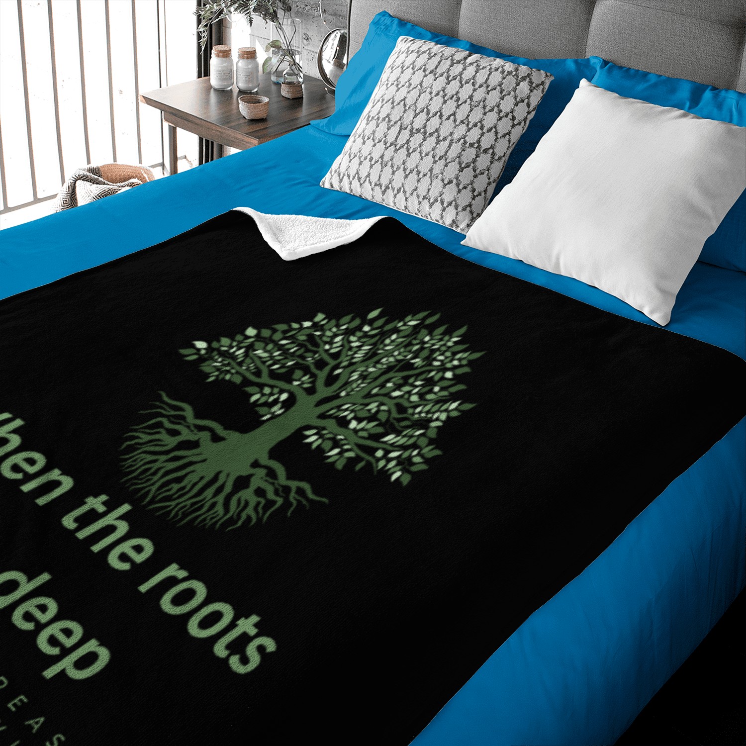 Deep Roots Inspirational Tree Design Baby Blankets
