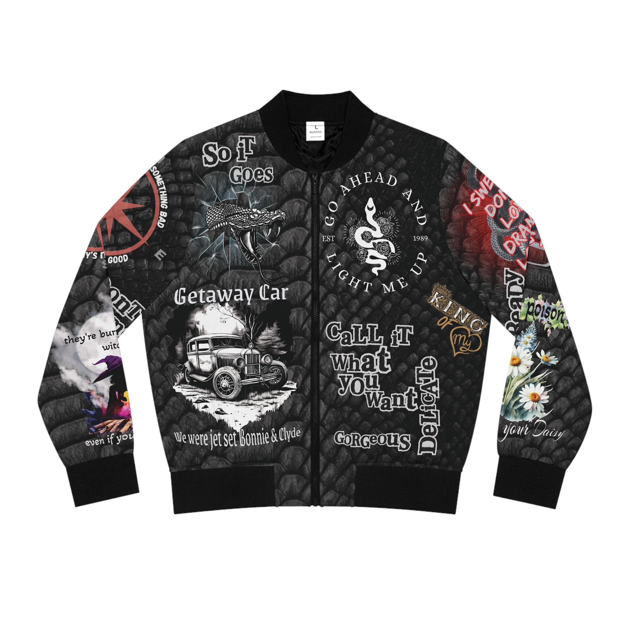 Badass Rep jacket, reputation jacket, Women's Bomber Jacket (AOP)