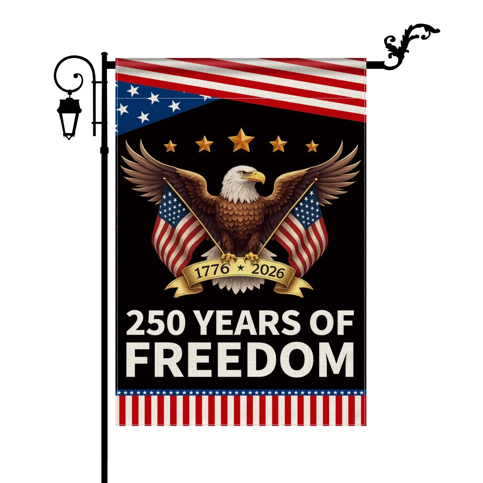 250th Anniversary USA Garden Flag 250 Years Freedom 1776-2026 America Eagle Flag