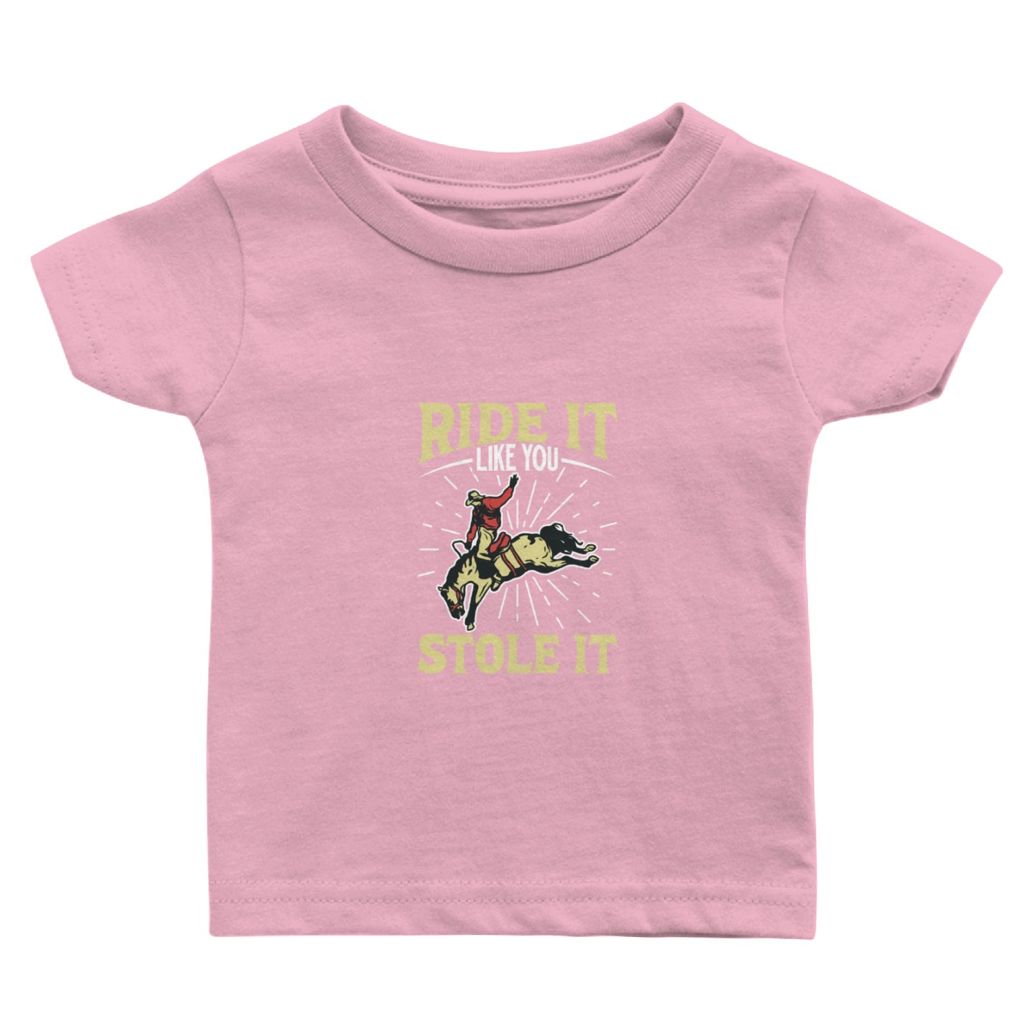 Cowboy Barn Bull Rider Rodeo Country Western Gift Baby T Shirts