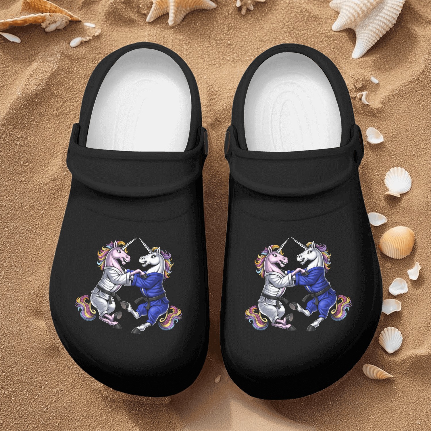 Unicorns Jiu-Jitsu Wrestling Nurse Clogs