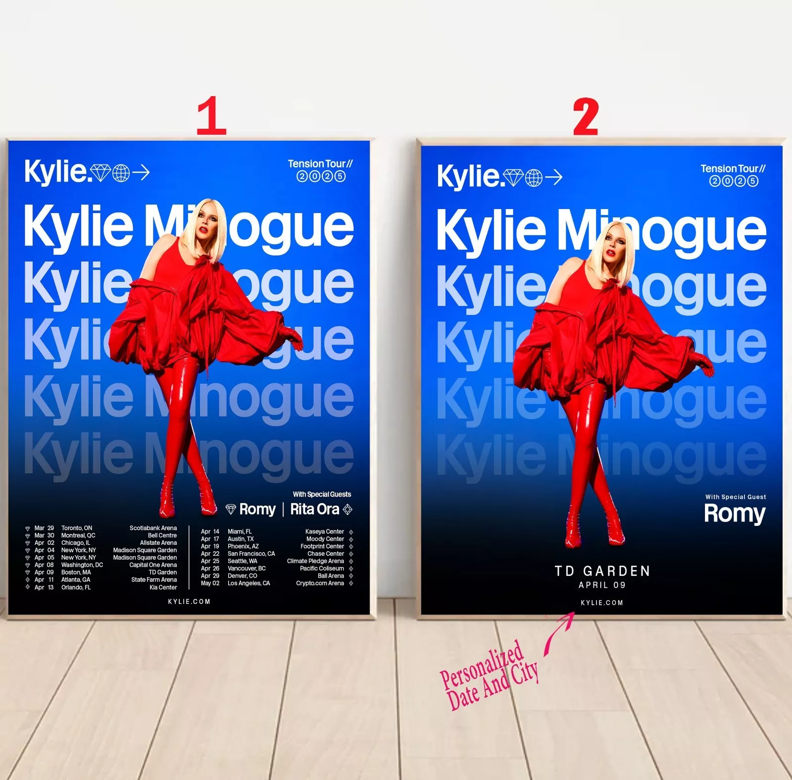 Custom Kylie Minogue The Tension Tour 2025 US Poster