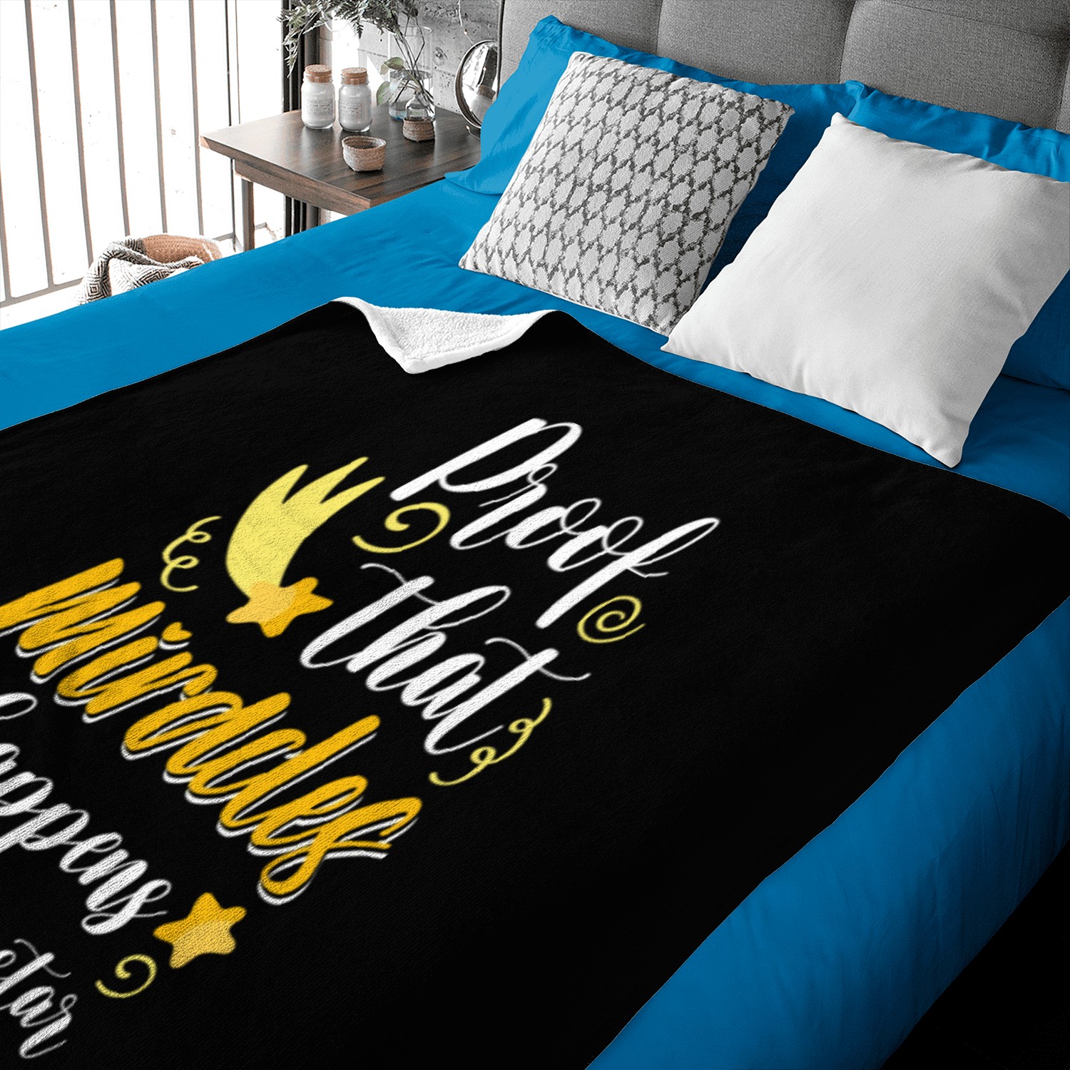 Shooting Star Moon Wishes Baby Blankets