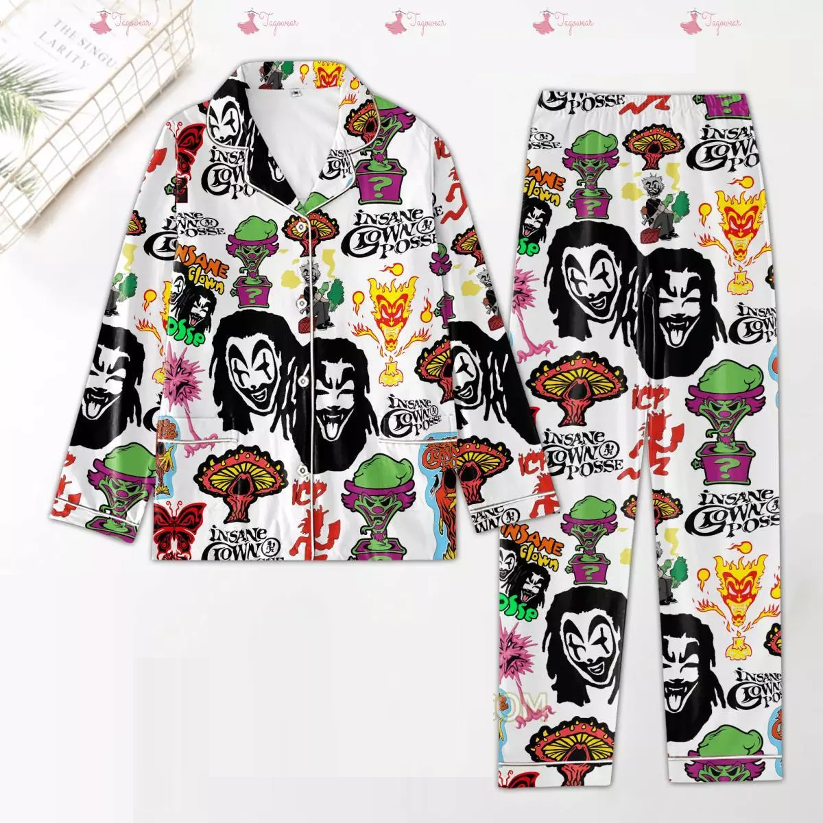 Insane Clown Posse Pattern Button Pajamas Set