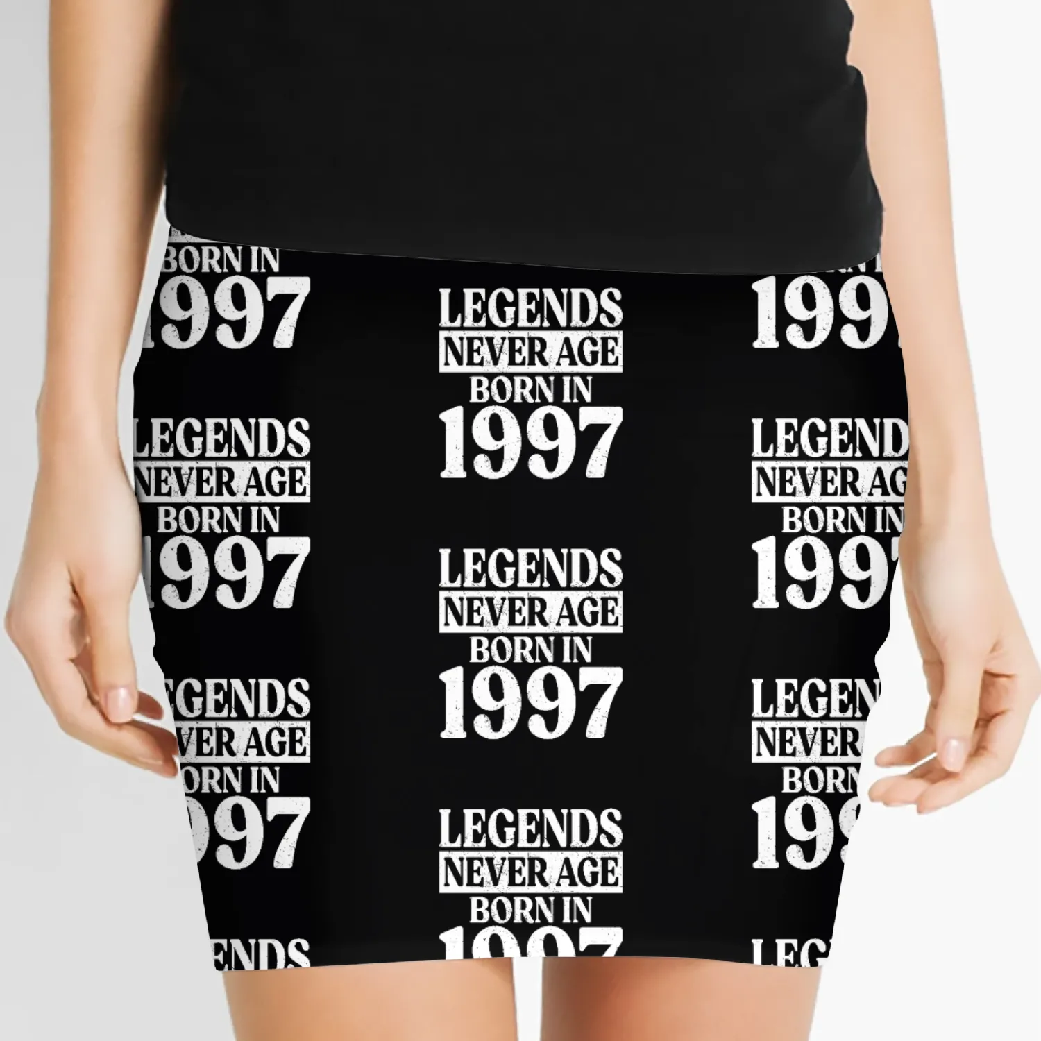 Legends Never Age Born In 1997 Birthday Women's Mini Skirts