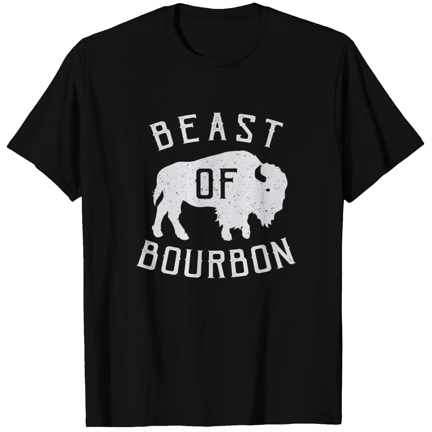 Beast of Bourbon Drinking Whiskey design Bison Buffalo Party T-Shirt
