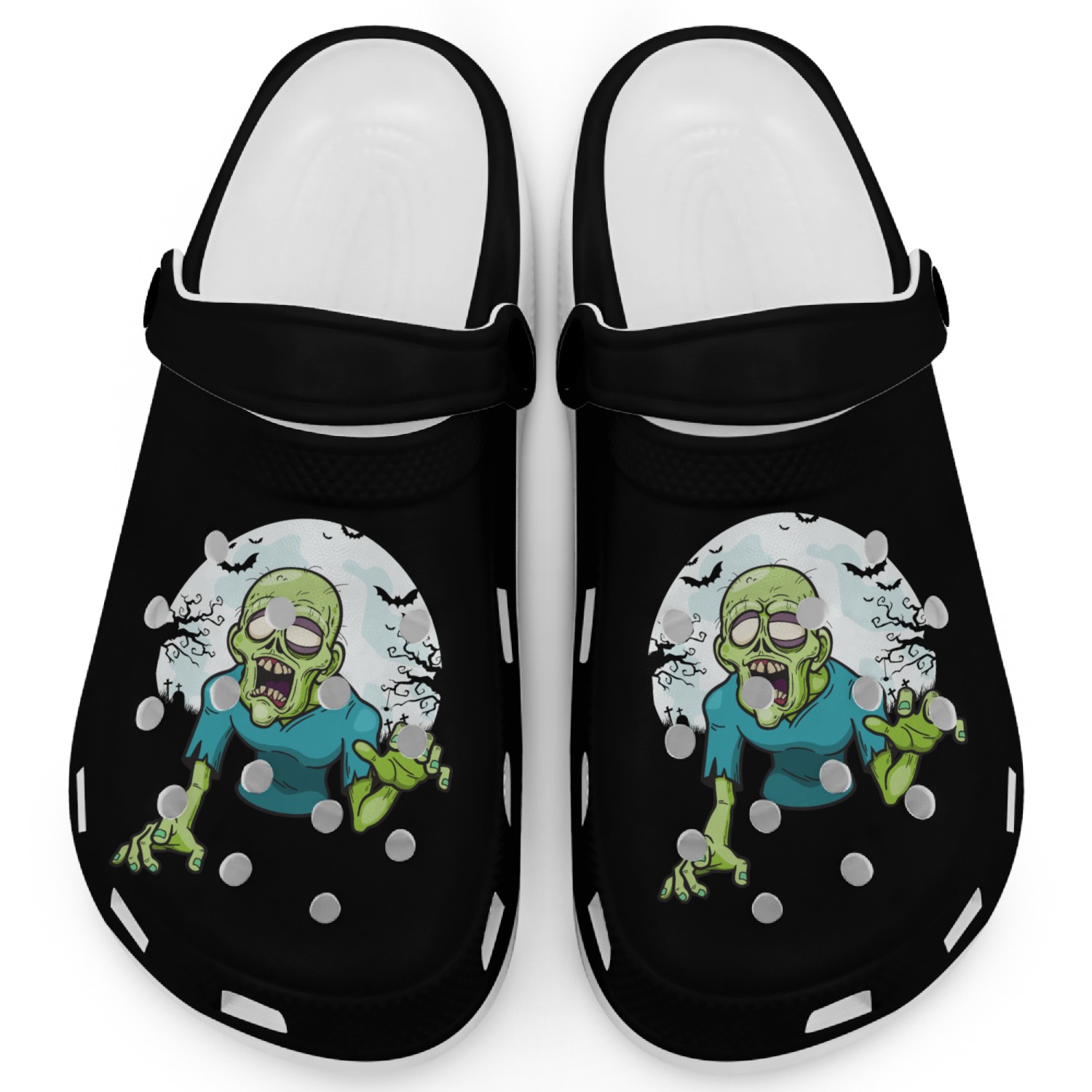 Creepy Scary Zombie Cute Adorable Halloween Zombie Clogs