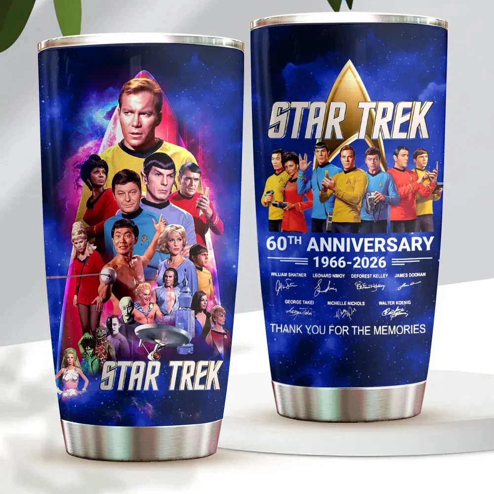 Star Treks 60th Anniversary 1966-2026 Tumbler 20oz 30oz Coffee Cup