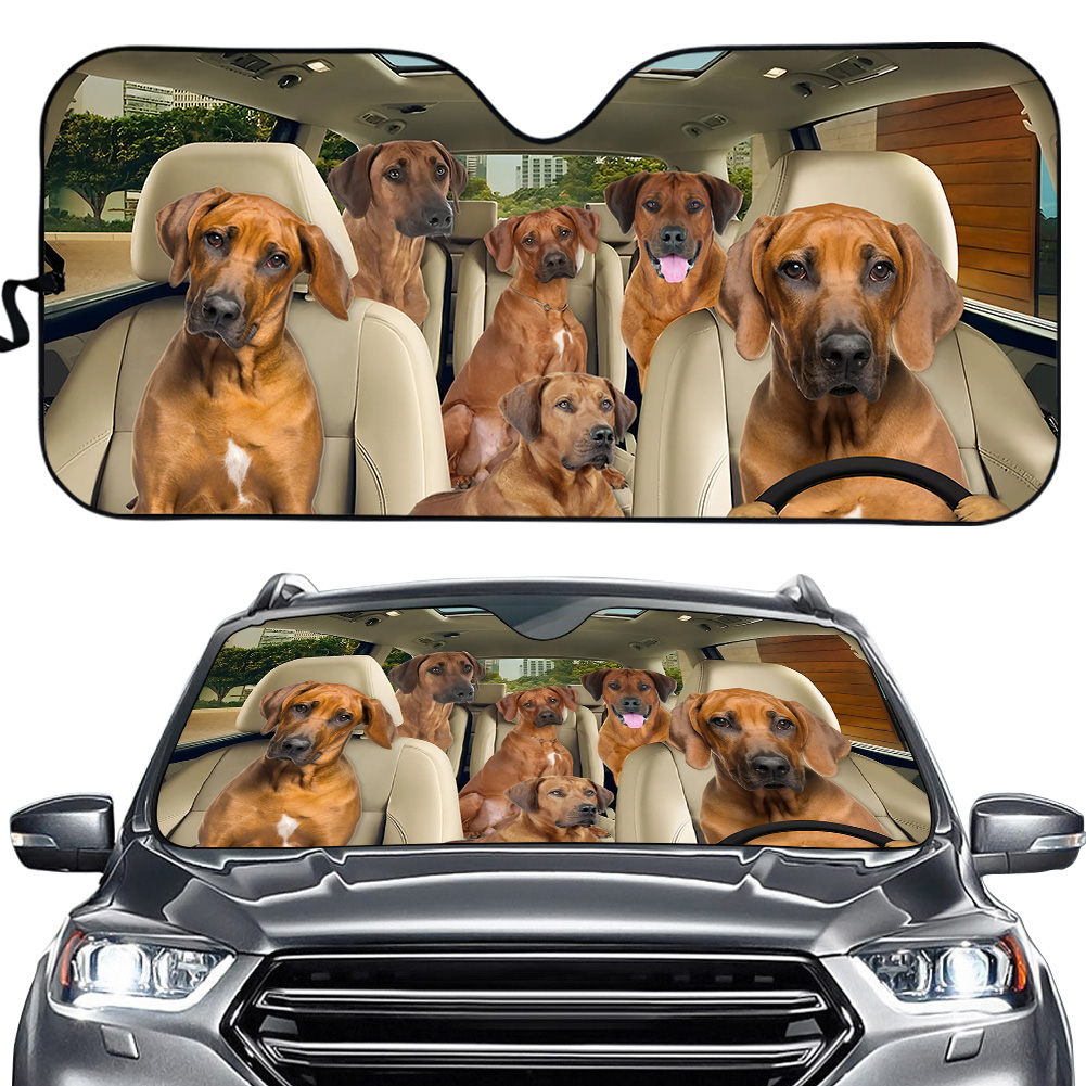 Rhodesian Ridgeback Car Sun Shade, Rhodesian Car Sunshade, Dog Lover Gifts