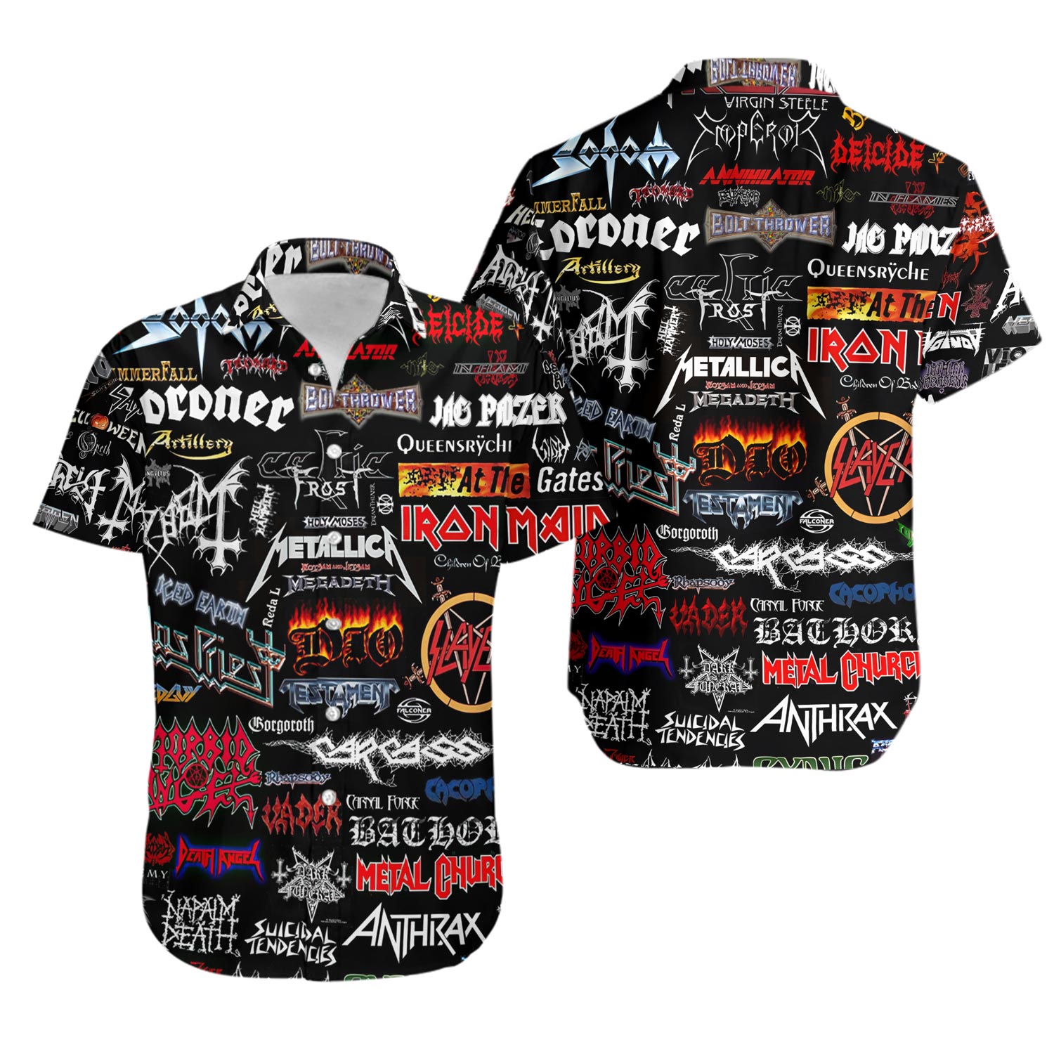 20th Century Classic Rock Band Trending Hawaiian Shirt, Rock And Roll Hawaiian Polyester Shirt, Hawaiian Beach Shirt