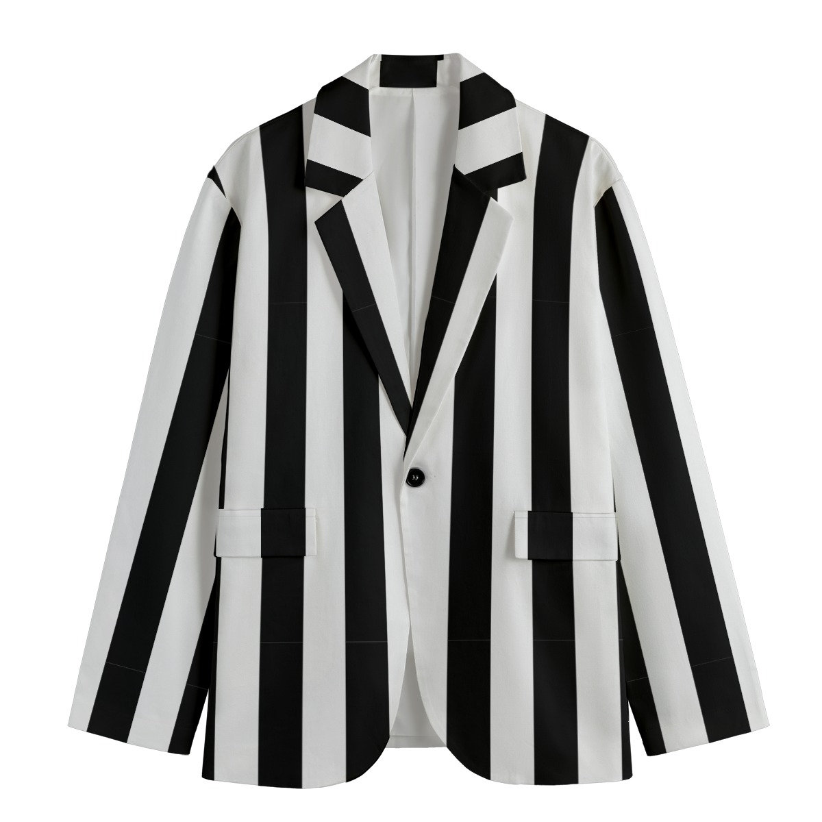 Black and White Striped Blazer Black and White Women's Casual Blazer, Women Suit Jacket, Gift For Her