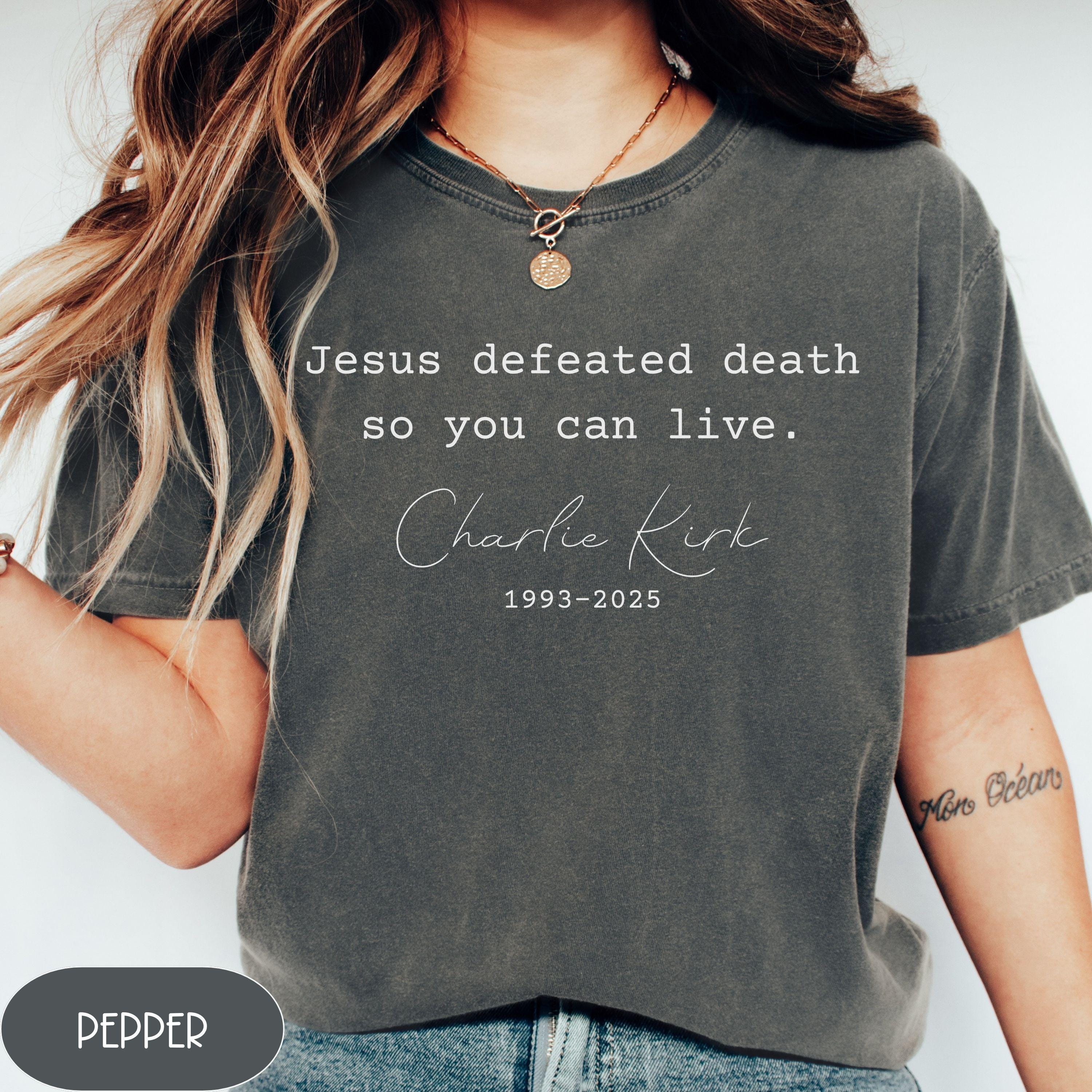 Comfort Colors Charlie Kirk T-Shirt, RIP Charlie Kirk Shirt, Charlie Kirk Remembrance Tee