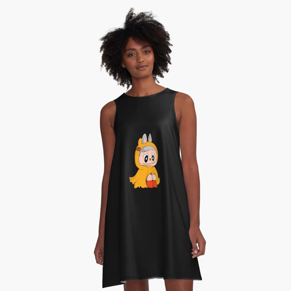 Labubu sad A-Line Dress, Gift for Her