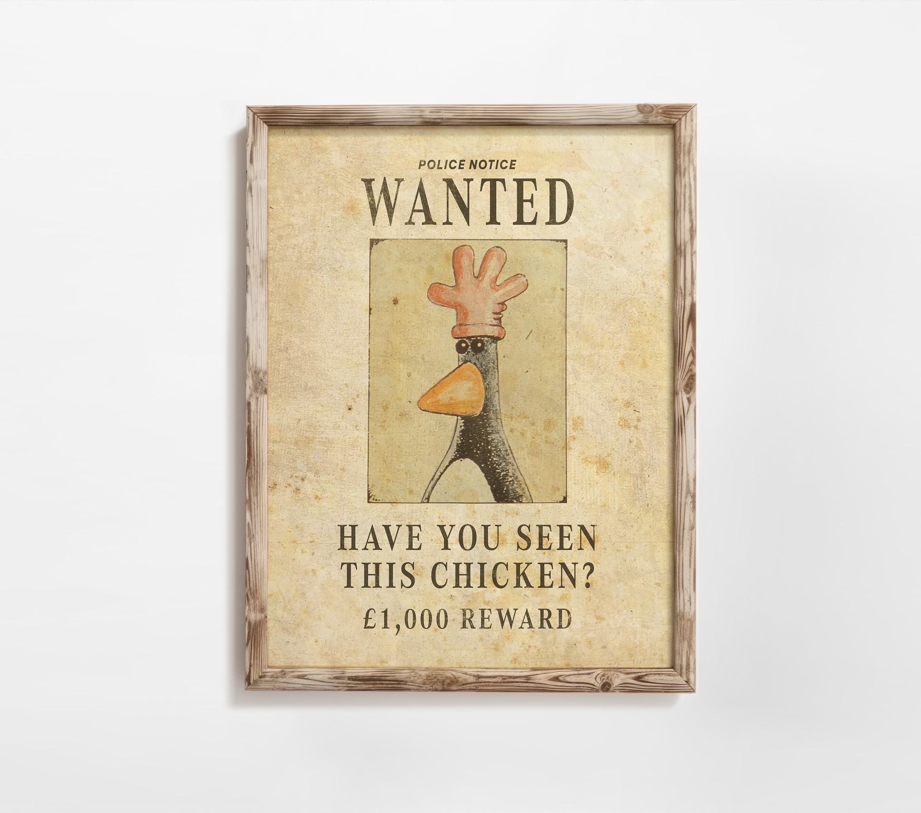 Feathers McGraw Wanted Poster | Wall Art