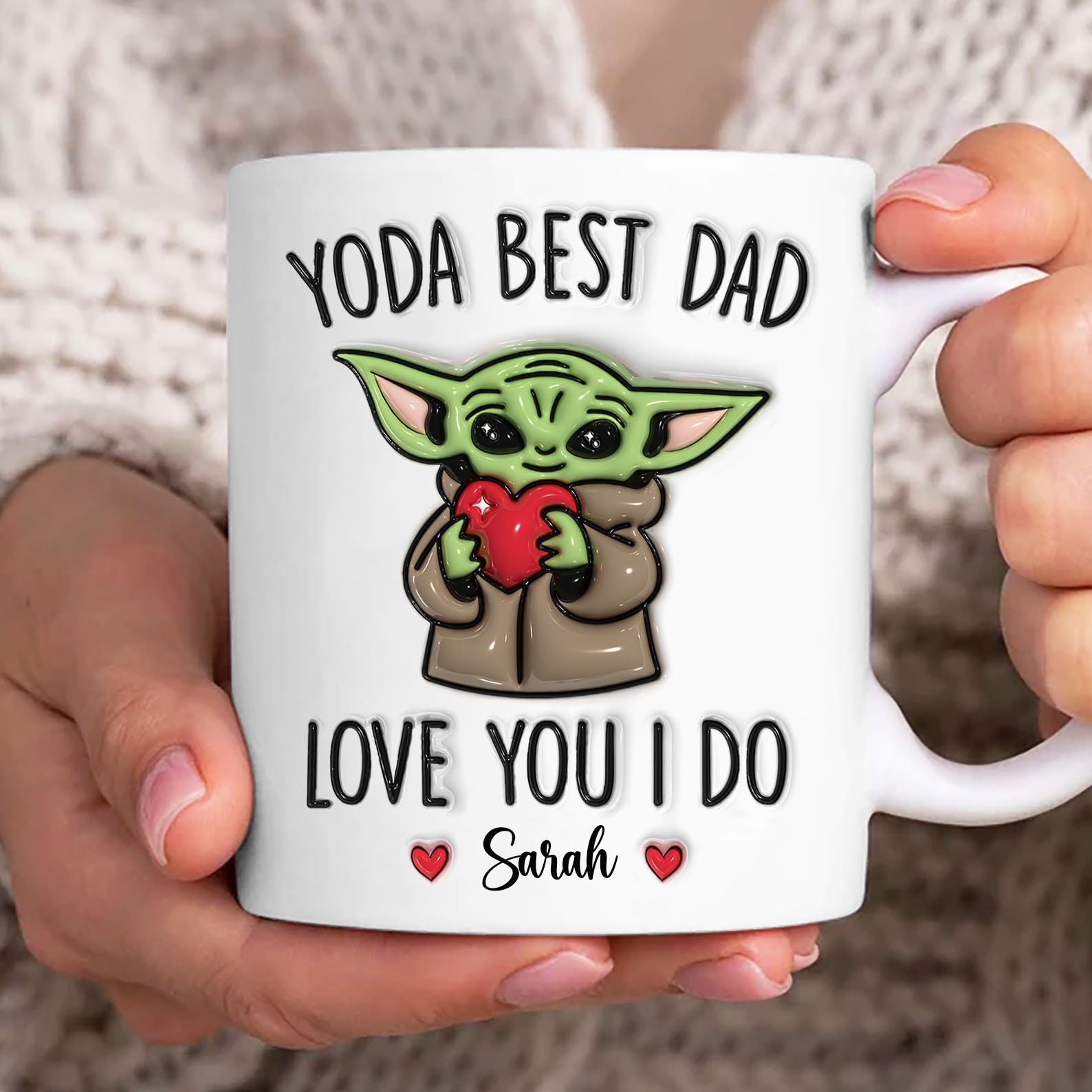 Best Dad Ever 3D Inflated Mug Wrap, Custom Name Dad 3D Puff 11oz Mug Template, Dad Beer 11oz Mug Png, Fathers Day Coffee Mugs Png, Dad Mug