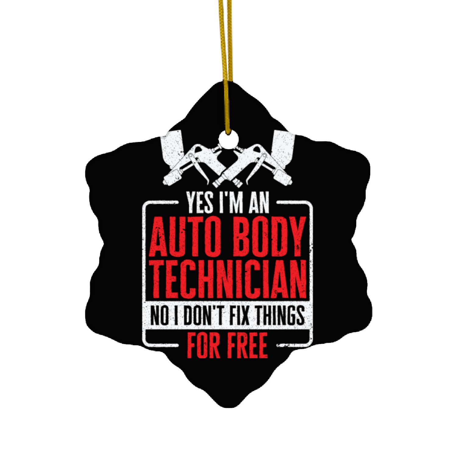 Auto Body Technician Vehicle Repair Car Ceramic Ornaments