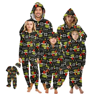 Funny Character Hooded Jumpsuit | Christmas Pajama Outfits | Family Matching Pajamas