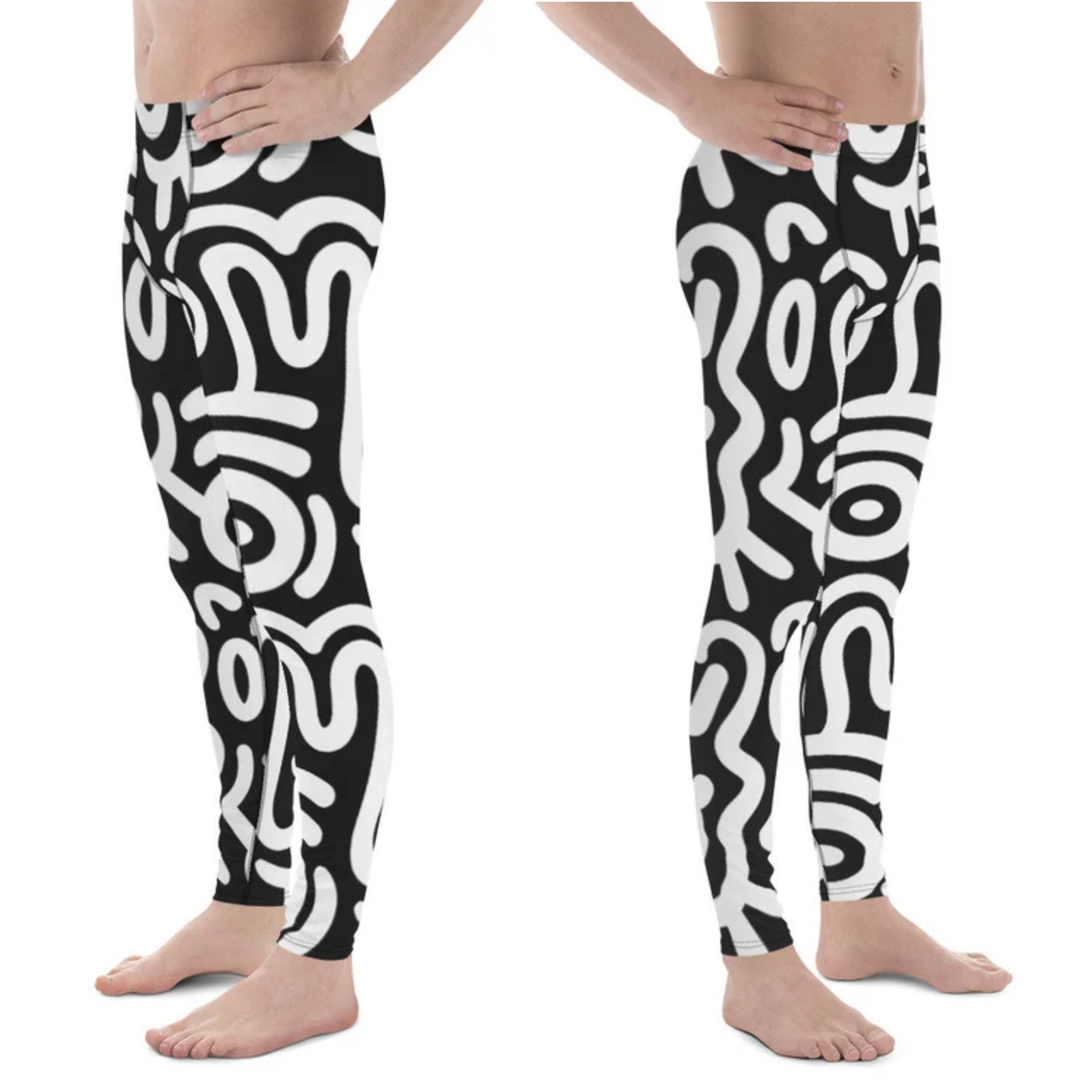 Pop Art Abstract Pattern Men's Leggings