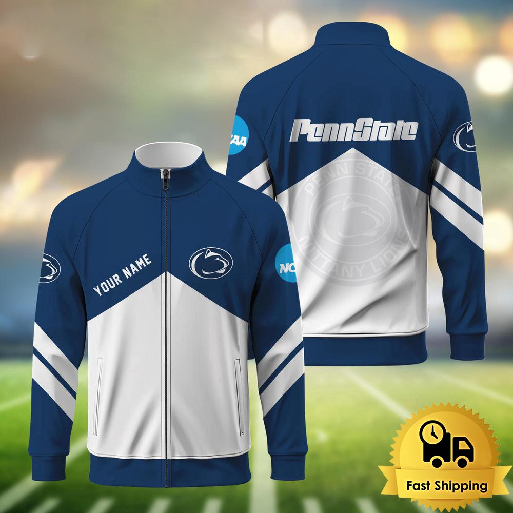 Penn State Nittany Lions Logo Custom Standing Neck Zipper Jacket