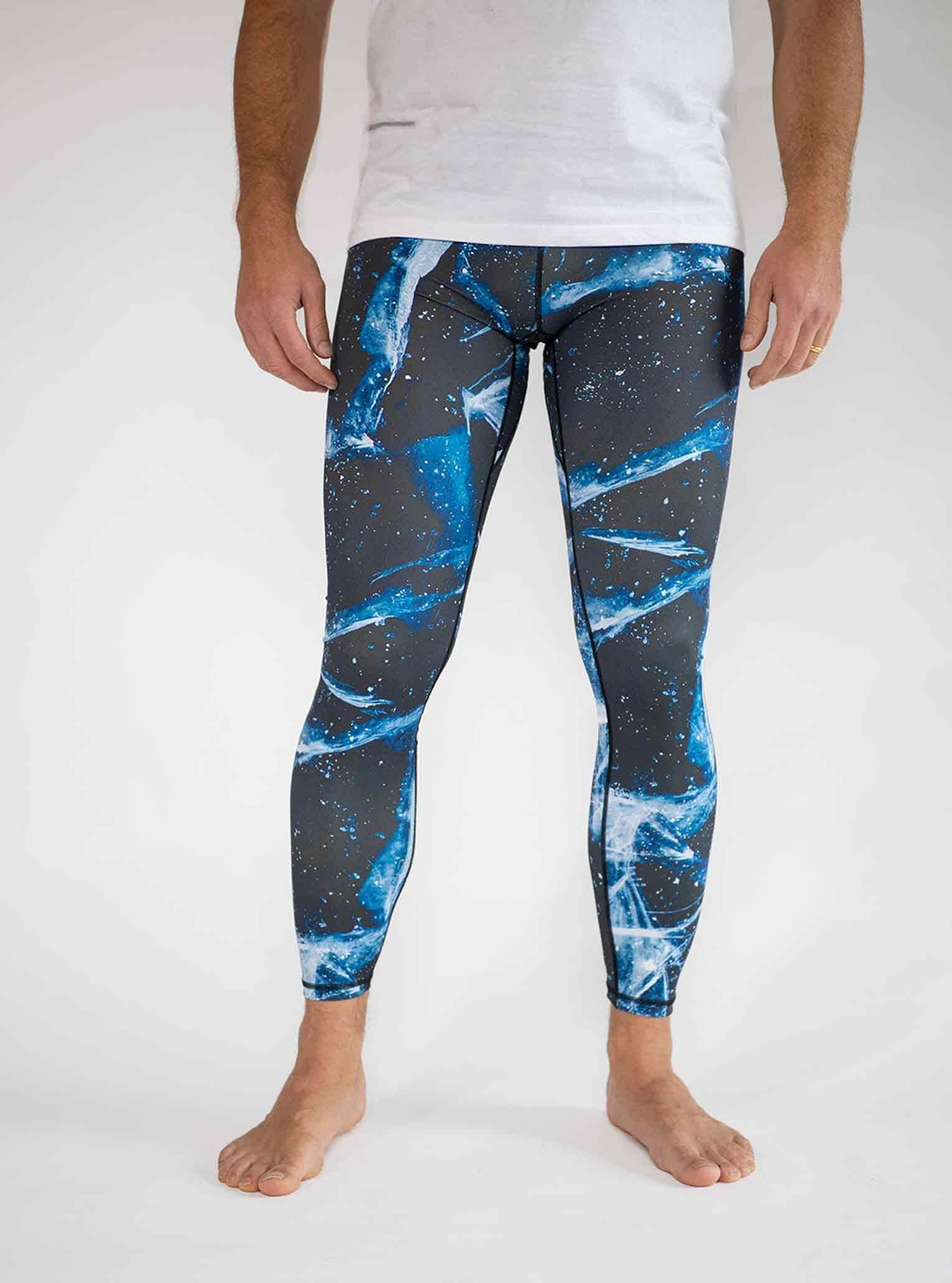 Men's printed sport tights / Men's colorful leggings