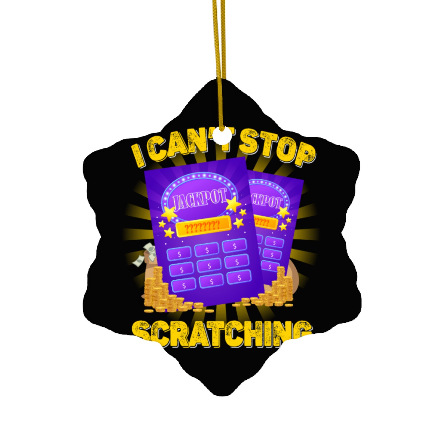 I Can't Stop Scratching Ceramic Ornaments