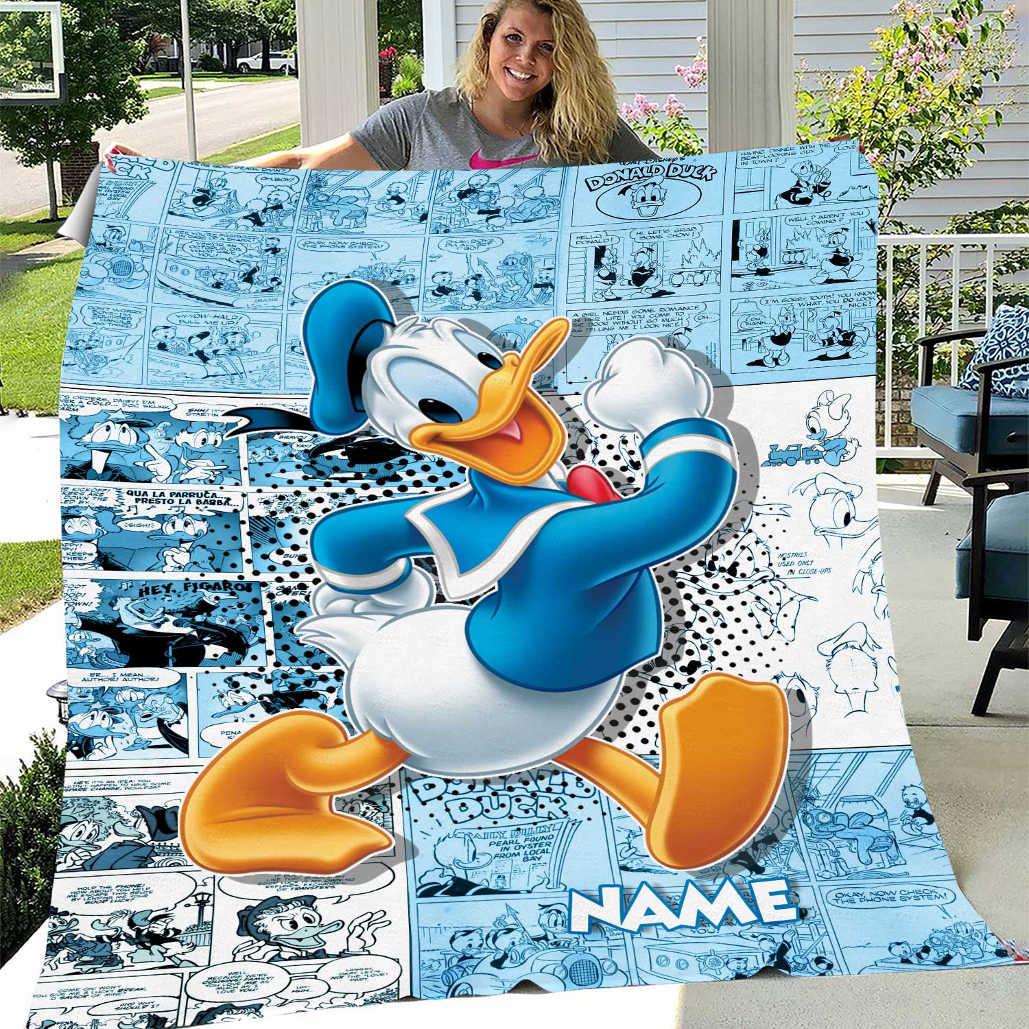 Personalized Duck Blanket, Duck Blanket, Funny Duck Blanket Chirstmas Gift, Magic World Fleece Blanket, Cartoon Movie Quilt